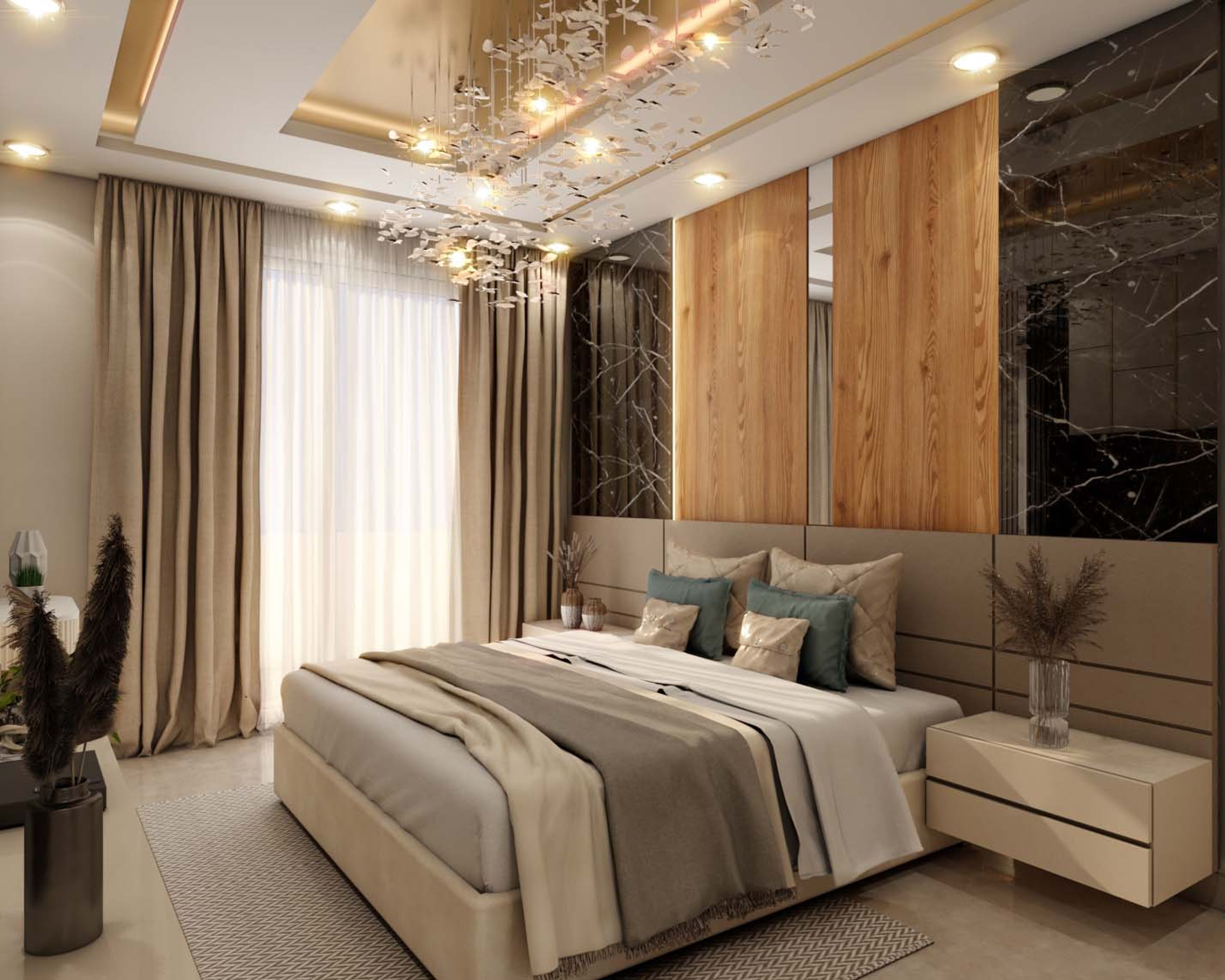 Luxurious Master Bedroom With Contemporary Decor