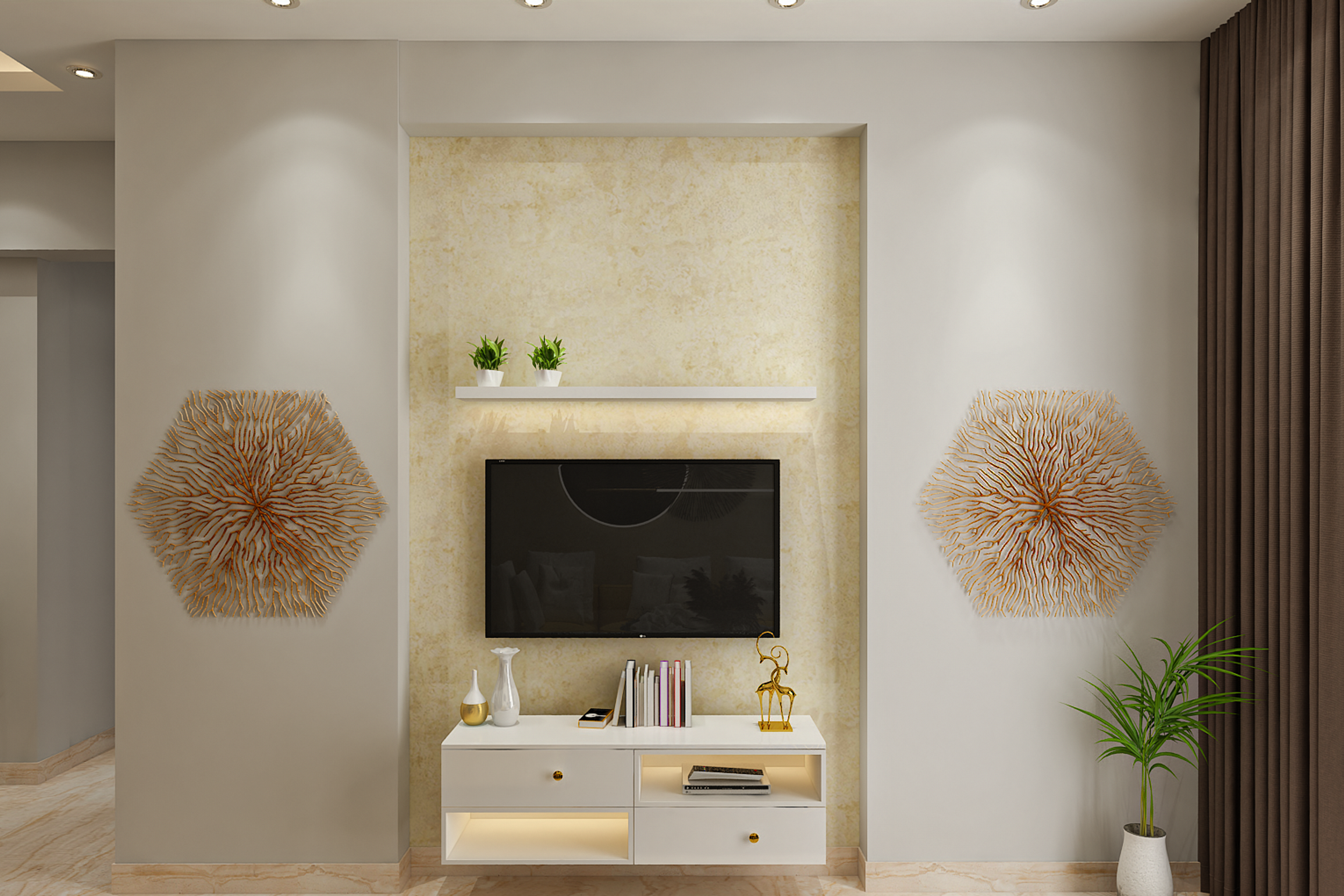 Modern TV Unit- Livspace