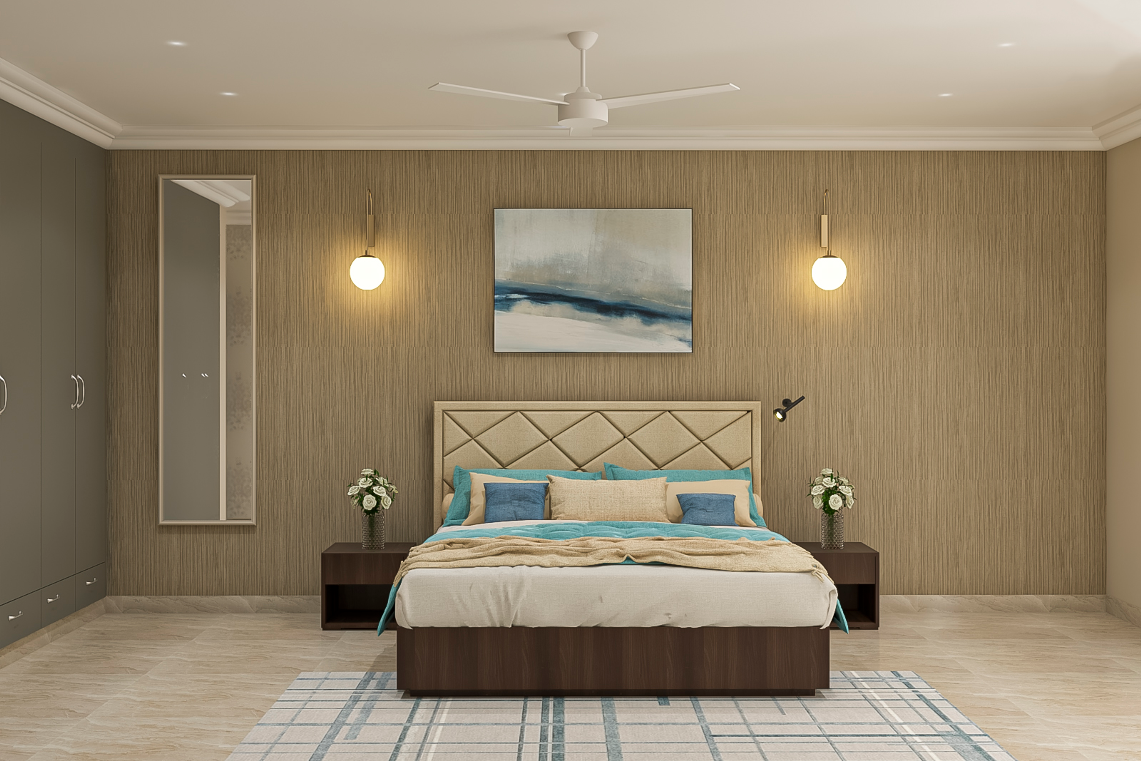 Modern Master Bedroom Design Styled With Luxurious Decor