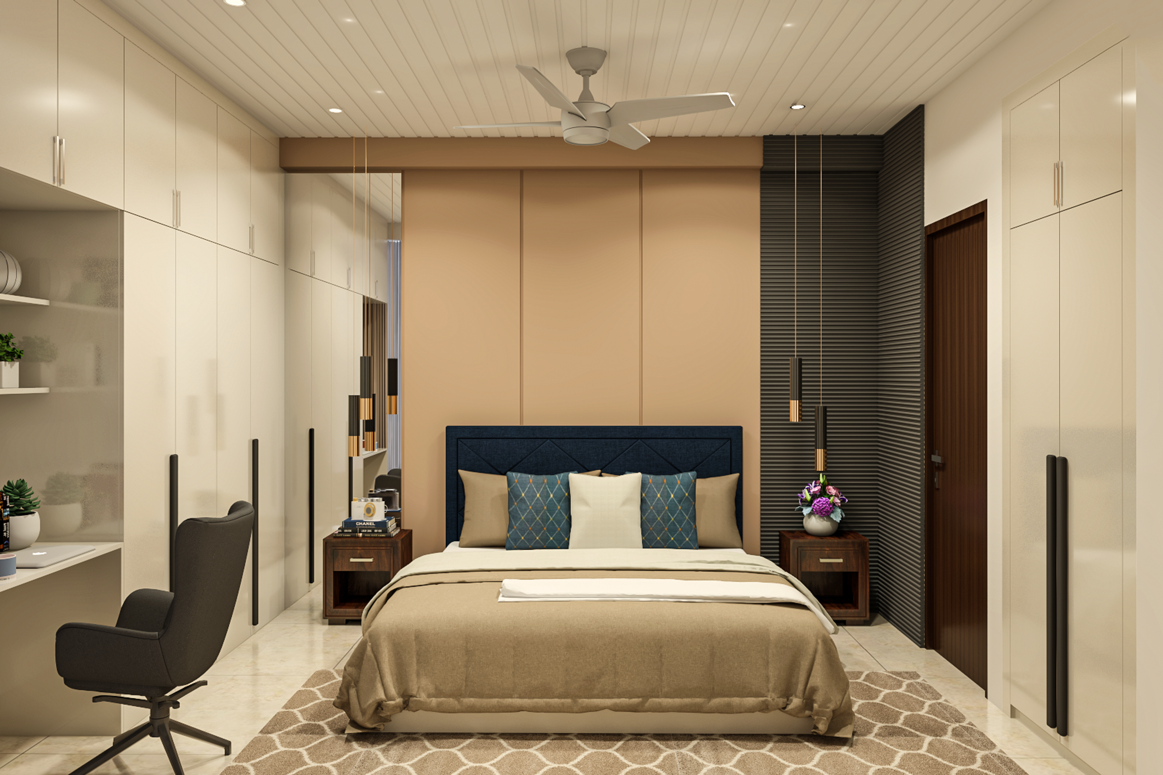 Convenient Modern Theme Master Bedroom Design