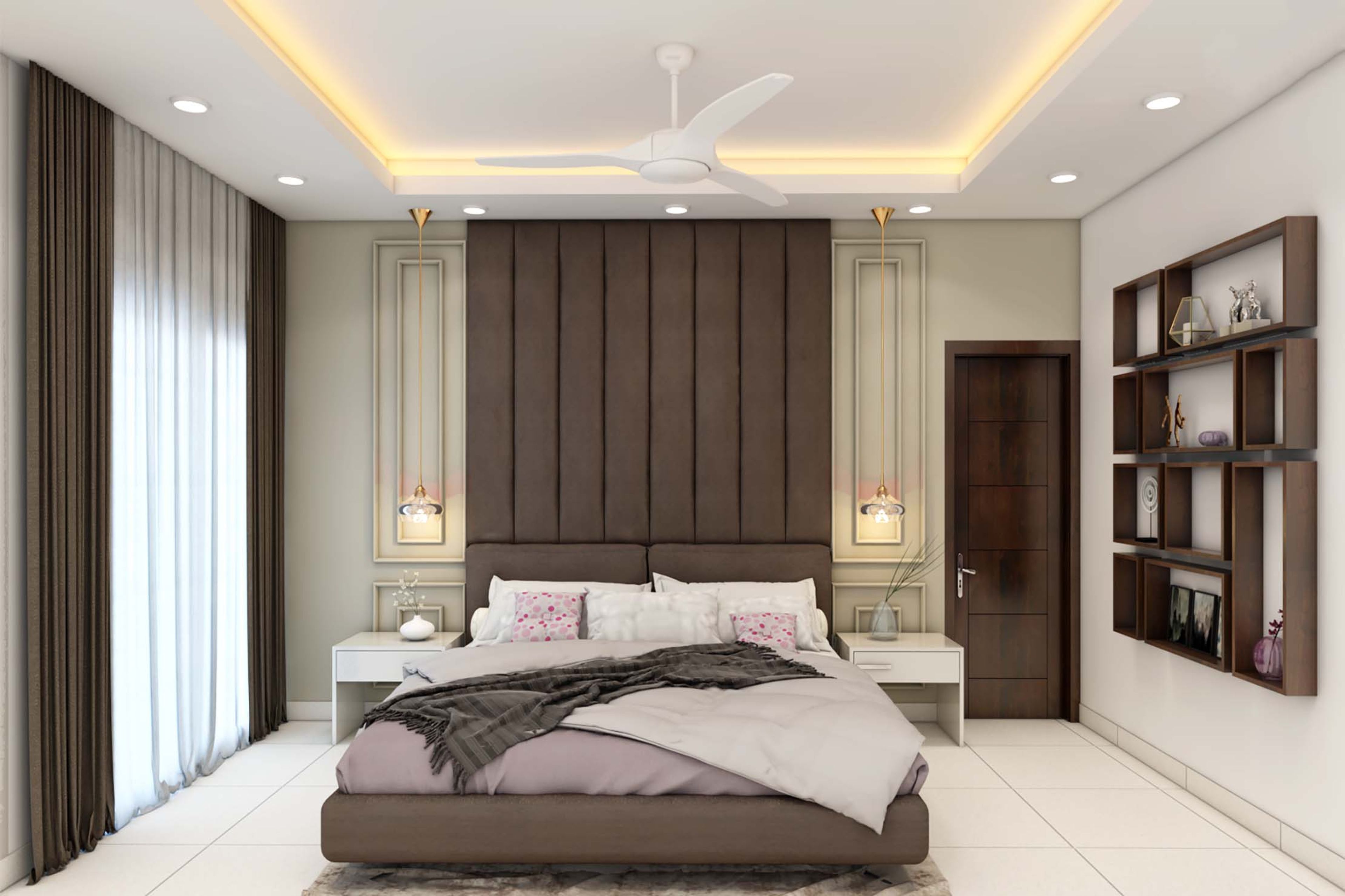 Contemporary Master Bedroom Design With Large Window