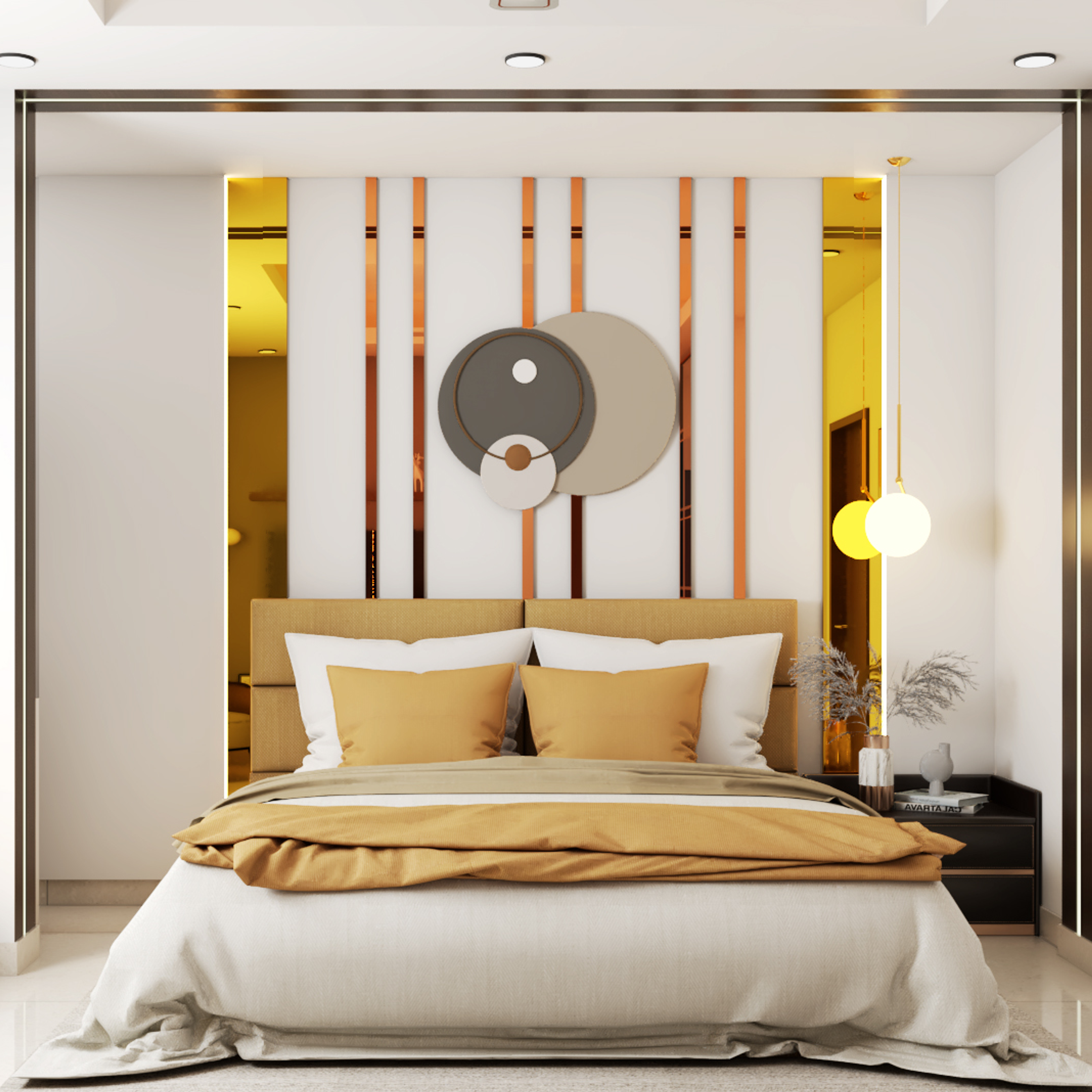 Contemporary Master Bedroom Design With Sliding Door Aristo Wardrobe