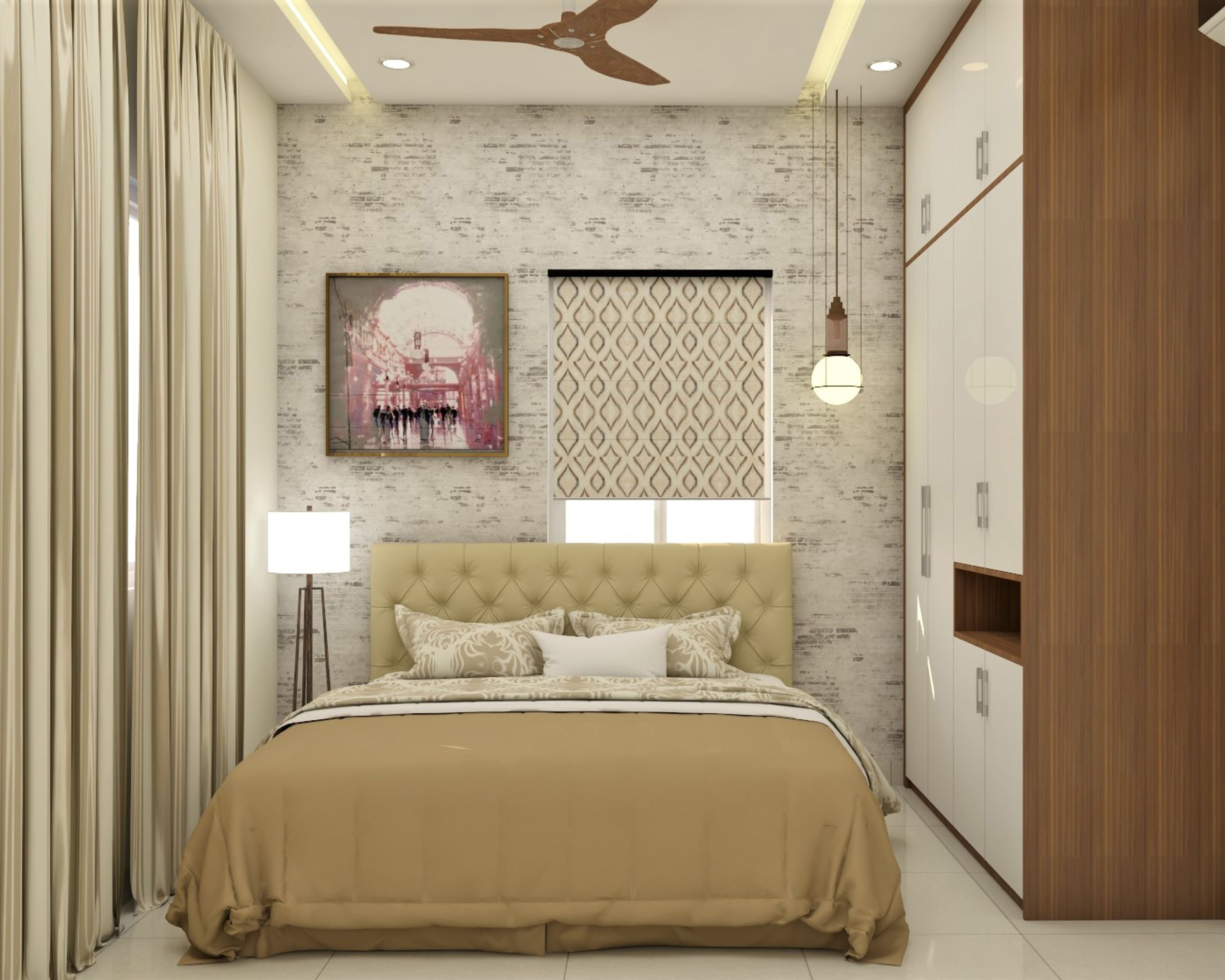 Contemporary Master Bedroom Design With Neutral Colour Scheme