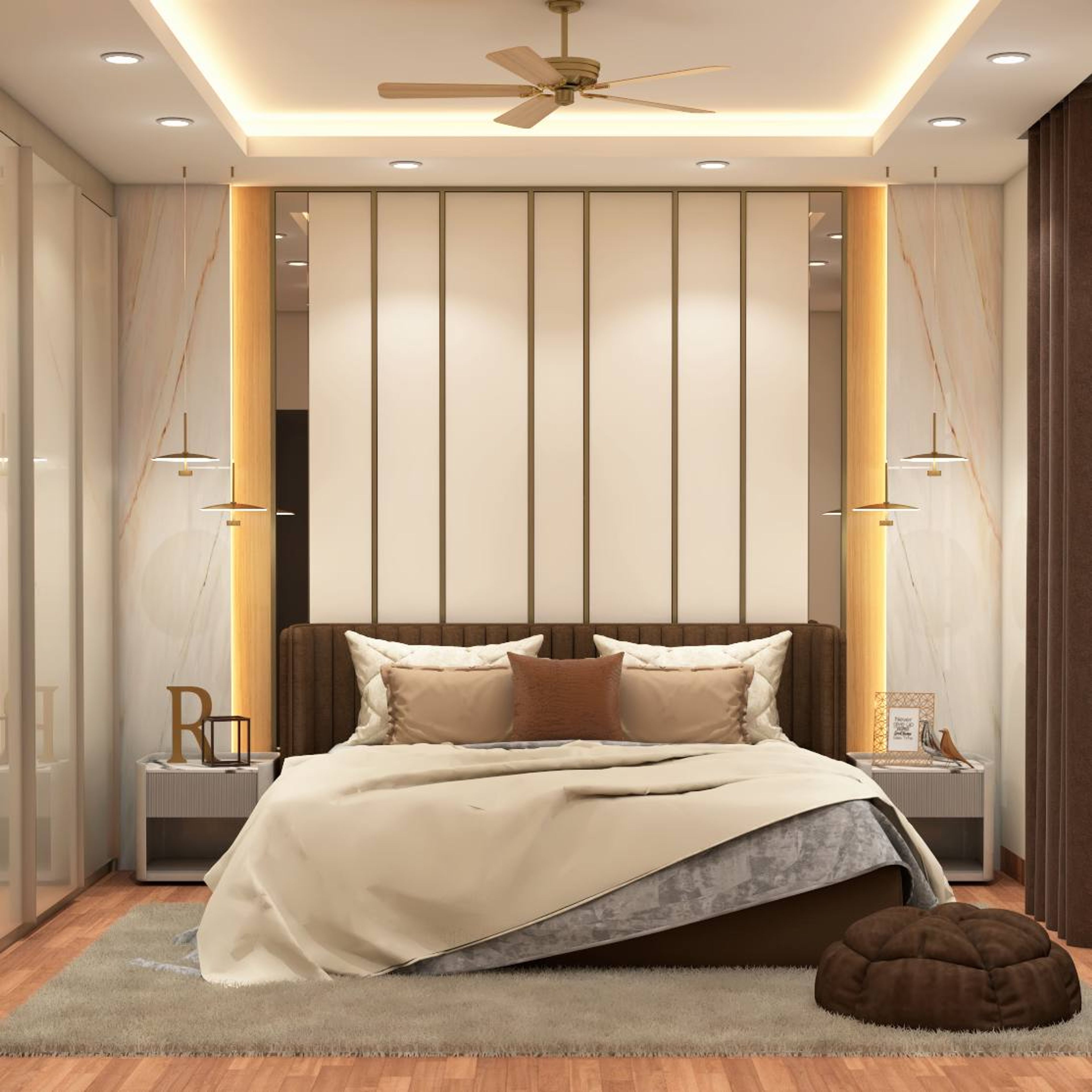 Contemporary Themed Spacious Master Bedroom Design