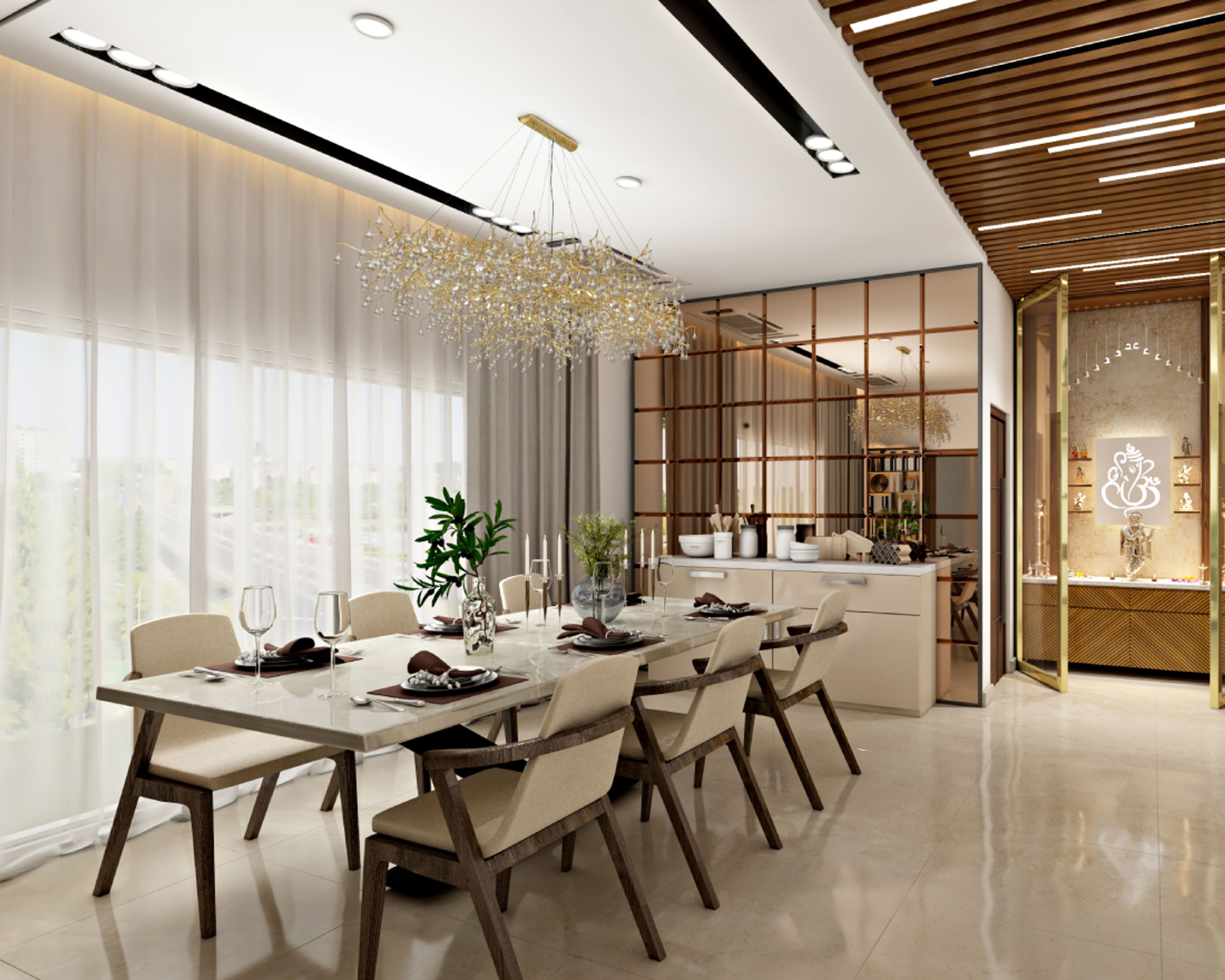 Luxurious Dining Room Design - Livspace