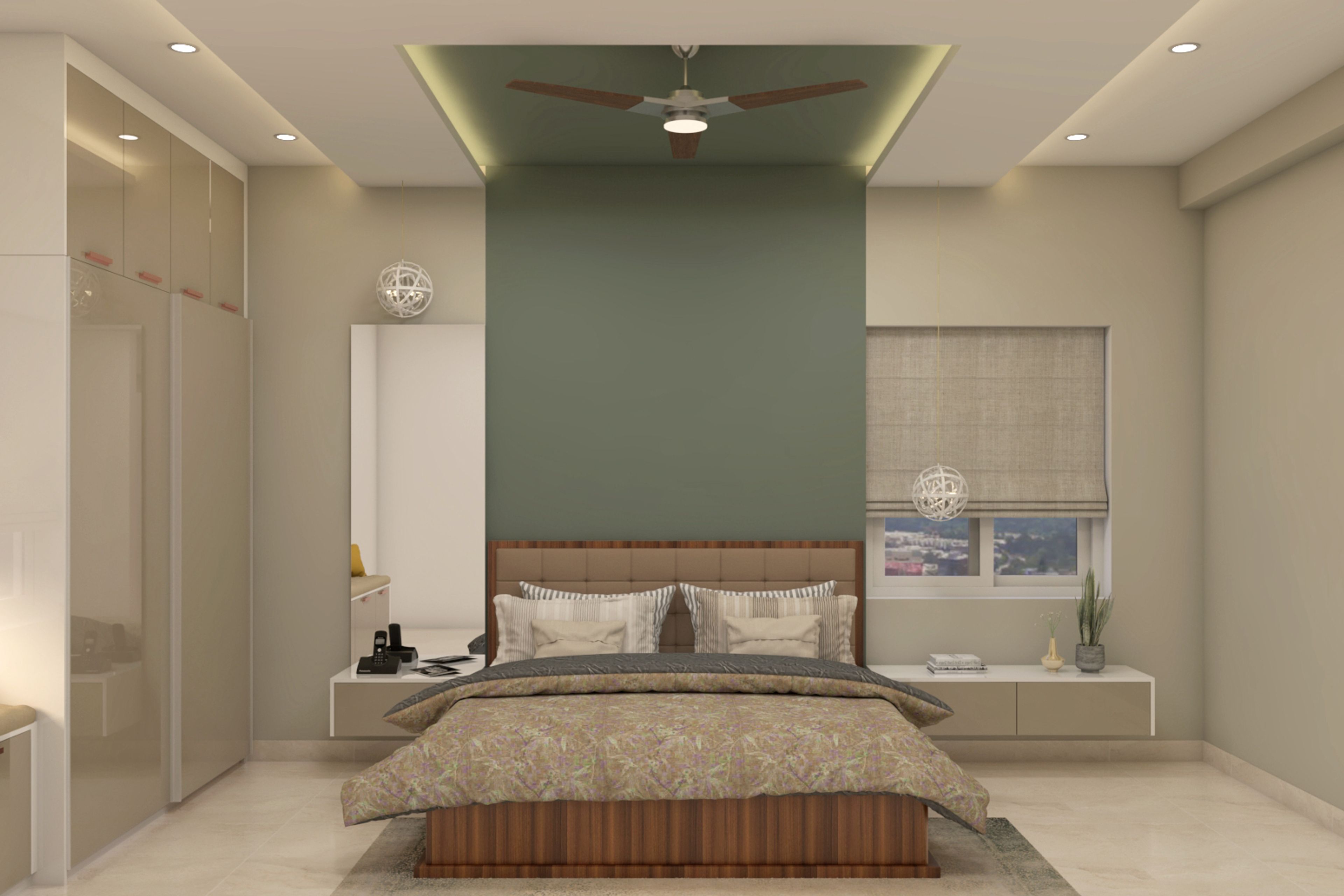 Modern Master Bedroom Design With Bay Window