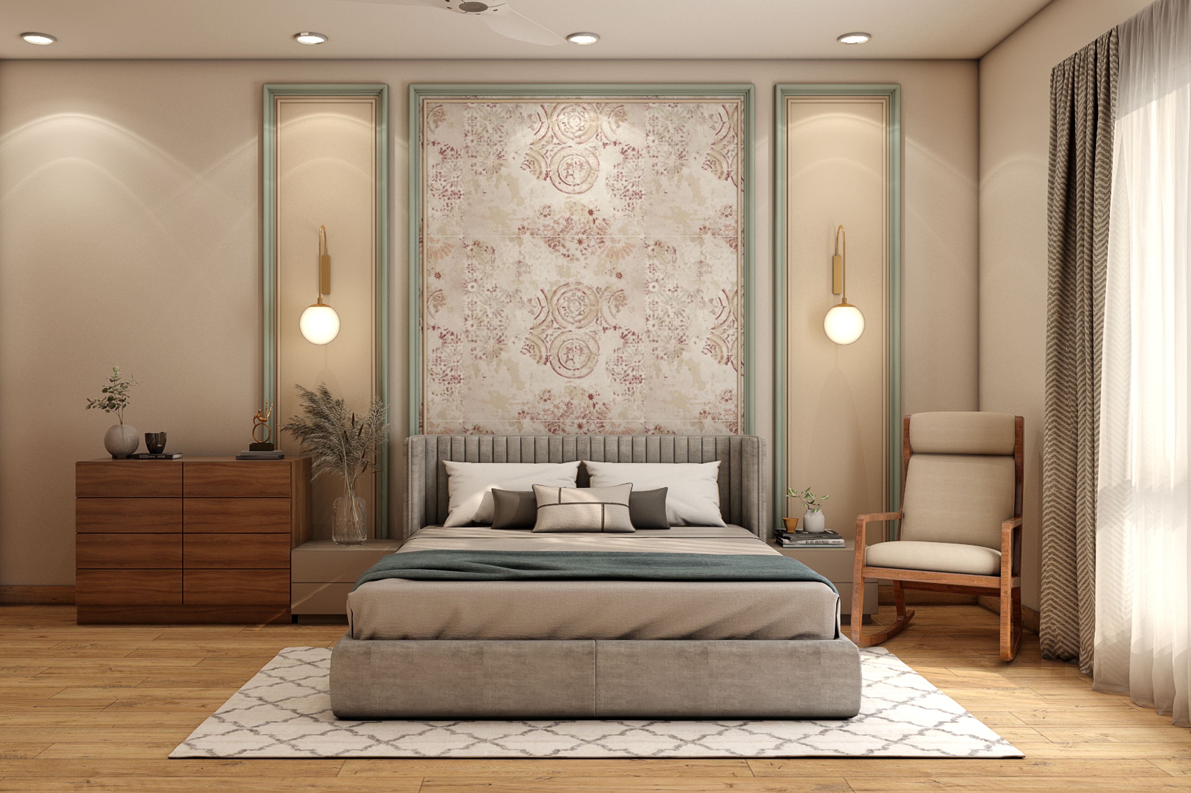 Modern Master Bedroom Design With TV Unit