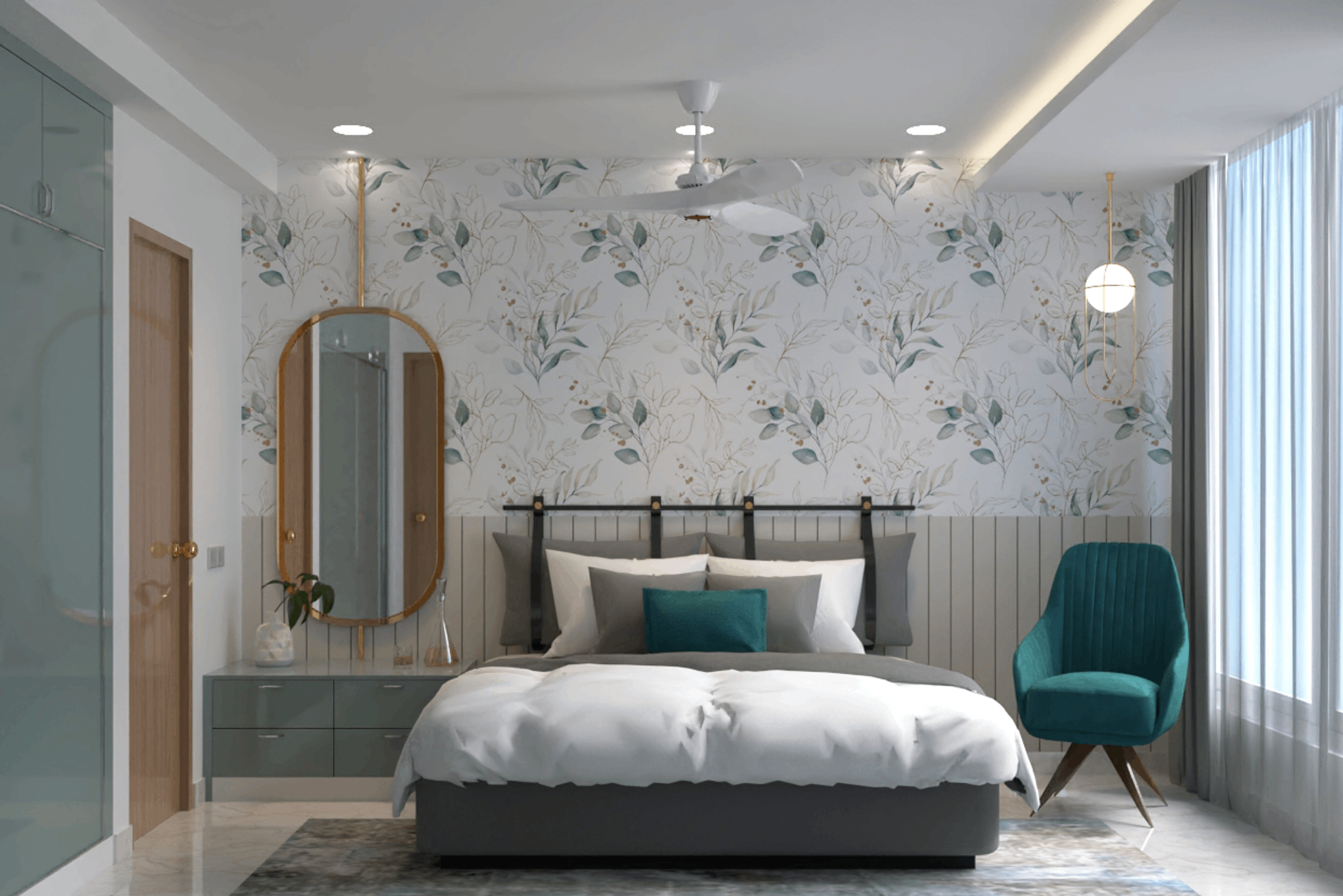 Contemporary Themed Spacious Master Bedroom Design