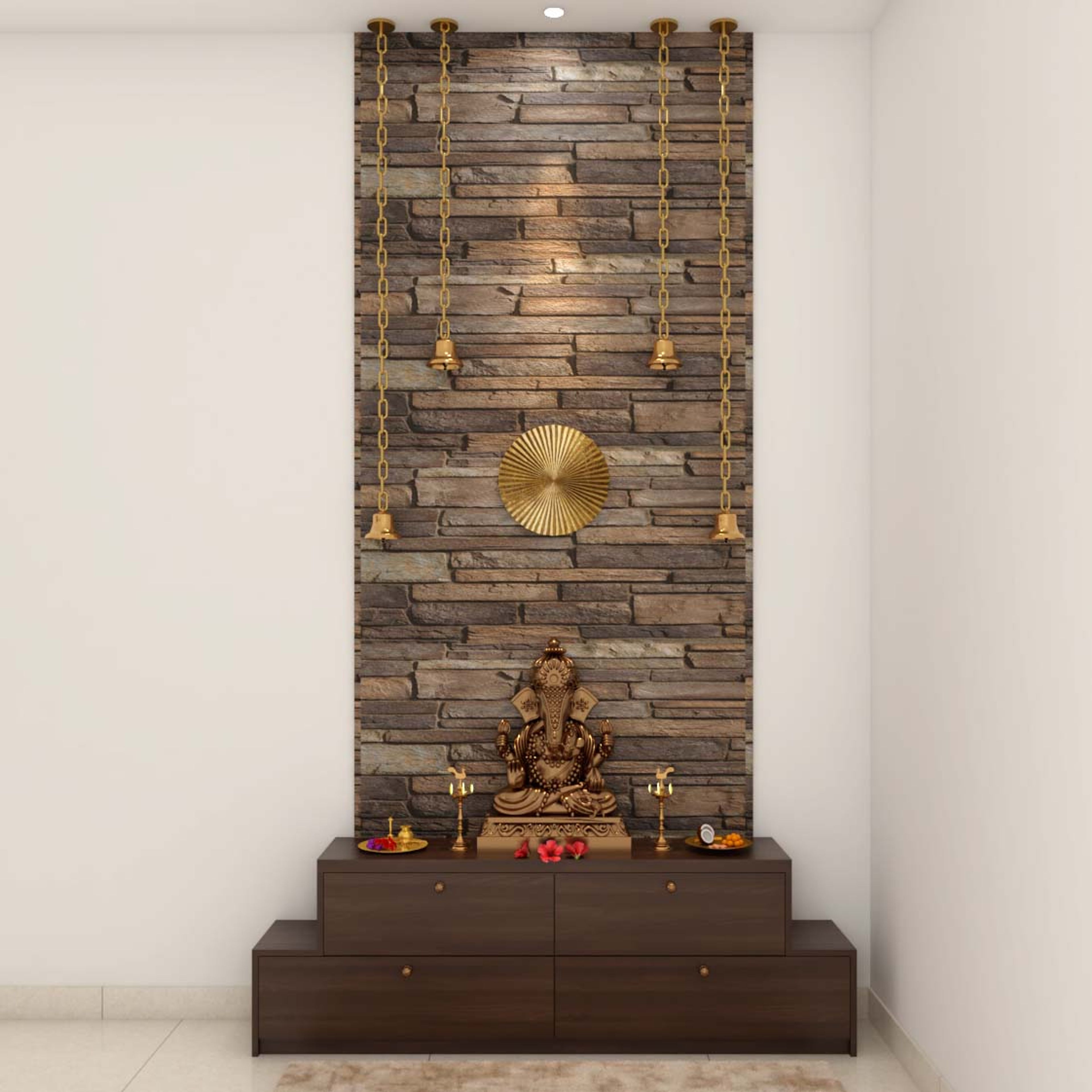 Spacious Mandir Design - Livspace