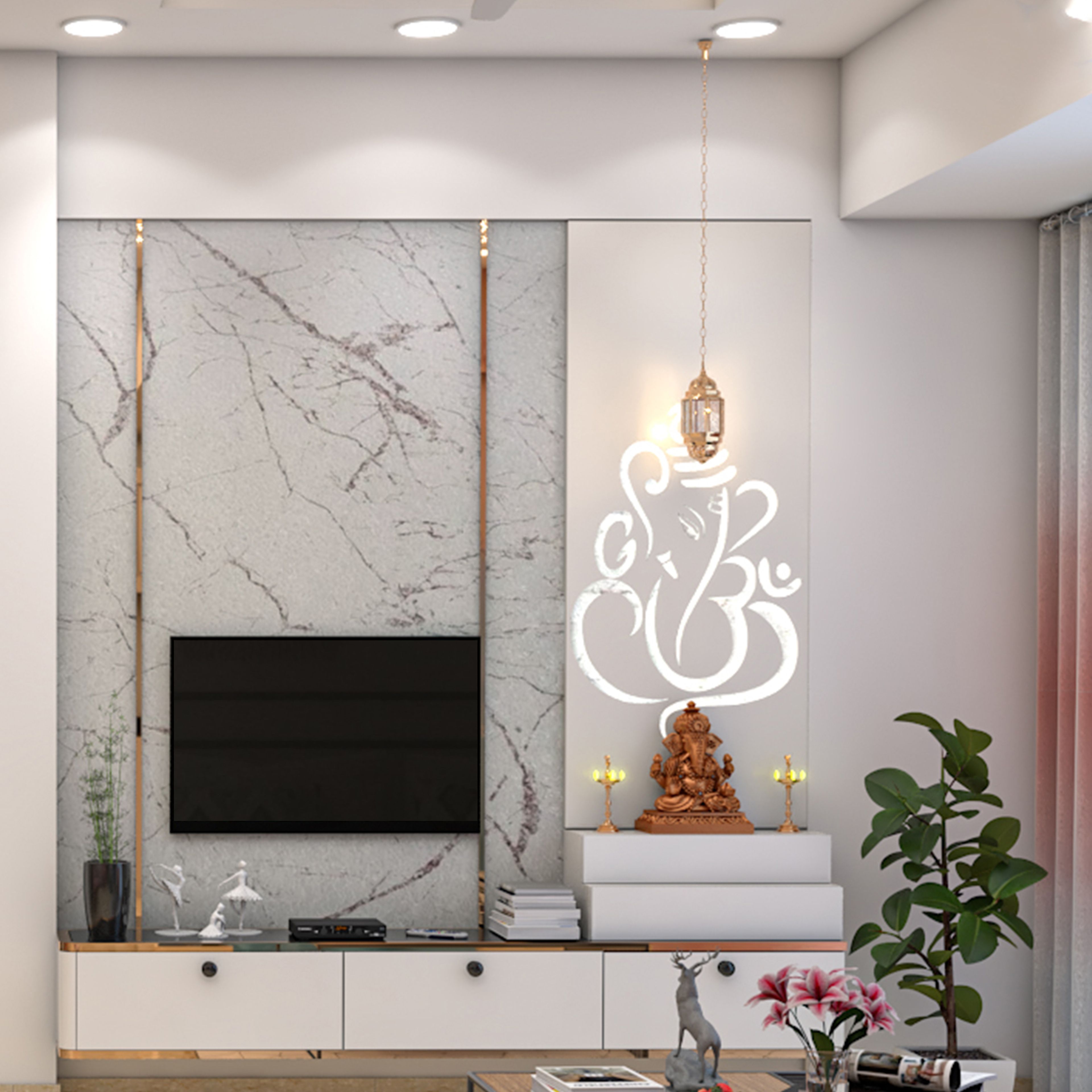 Compact Pooja Room - Livspace