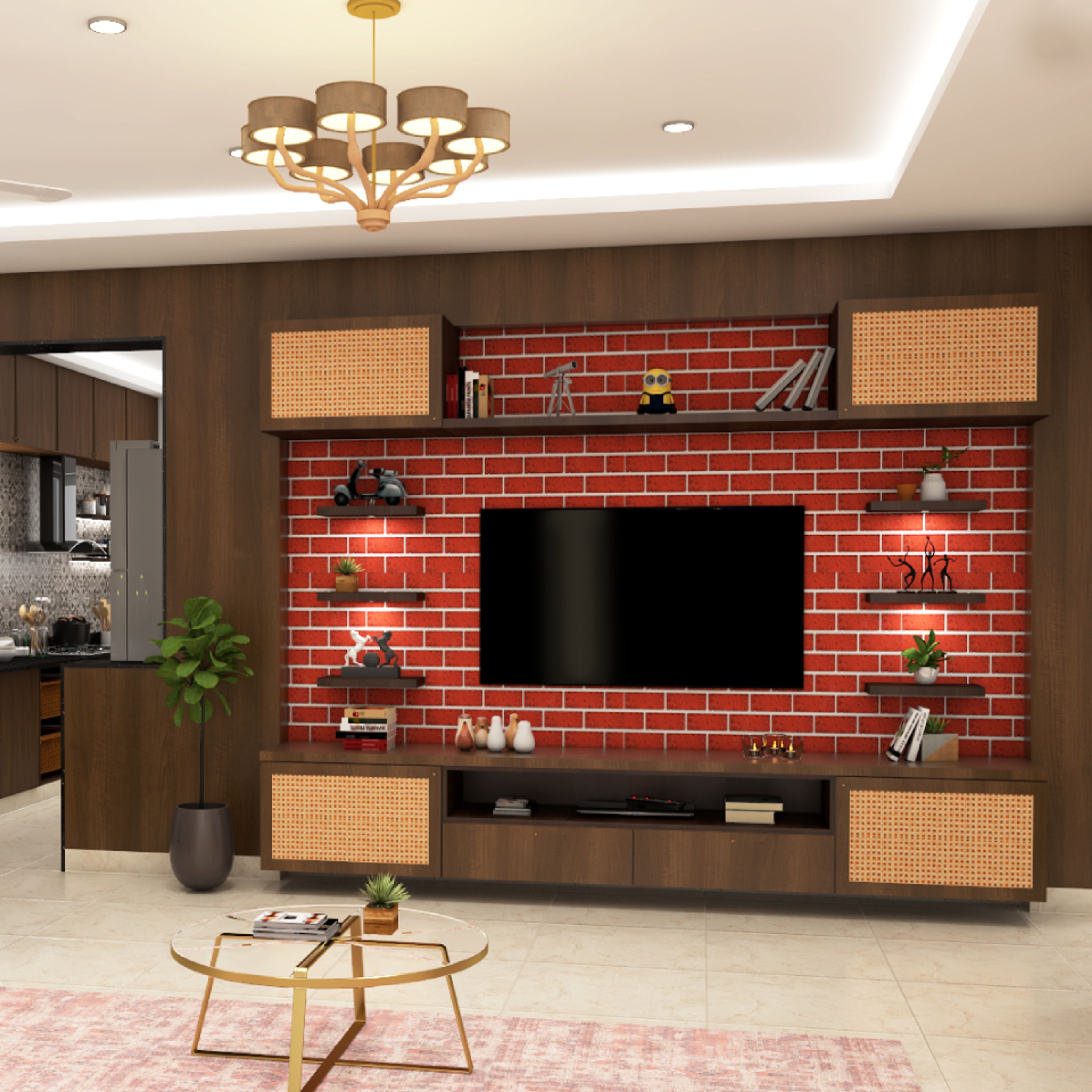 Traditional Style TV Unit Design - Livspace