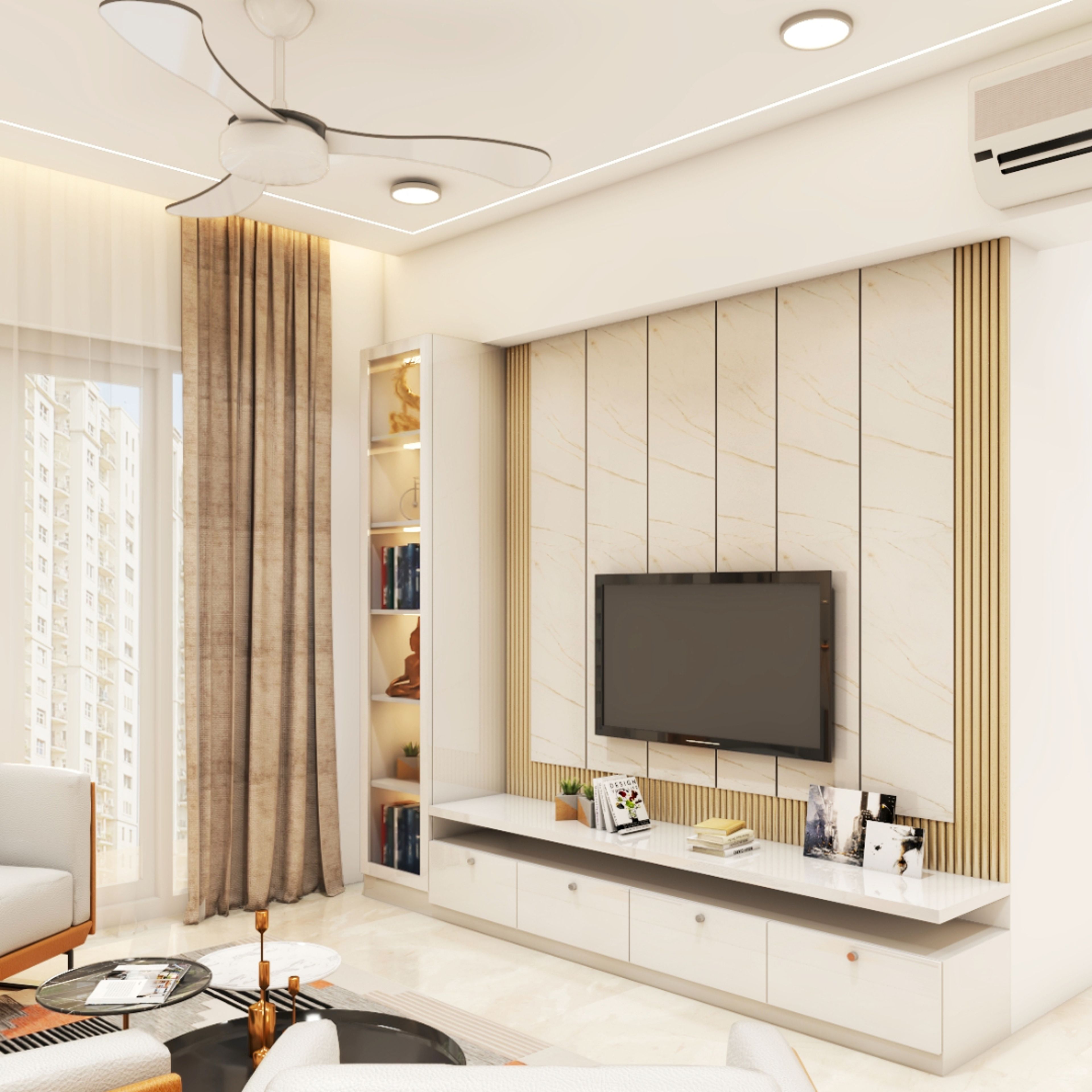 Compact TV Unit Design - Livspace