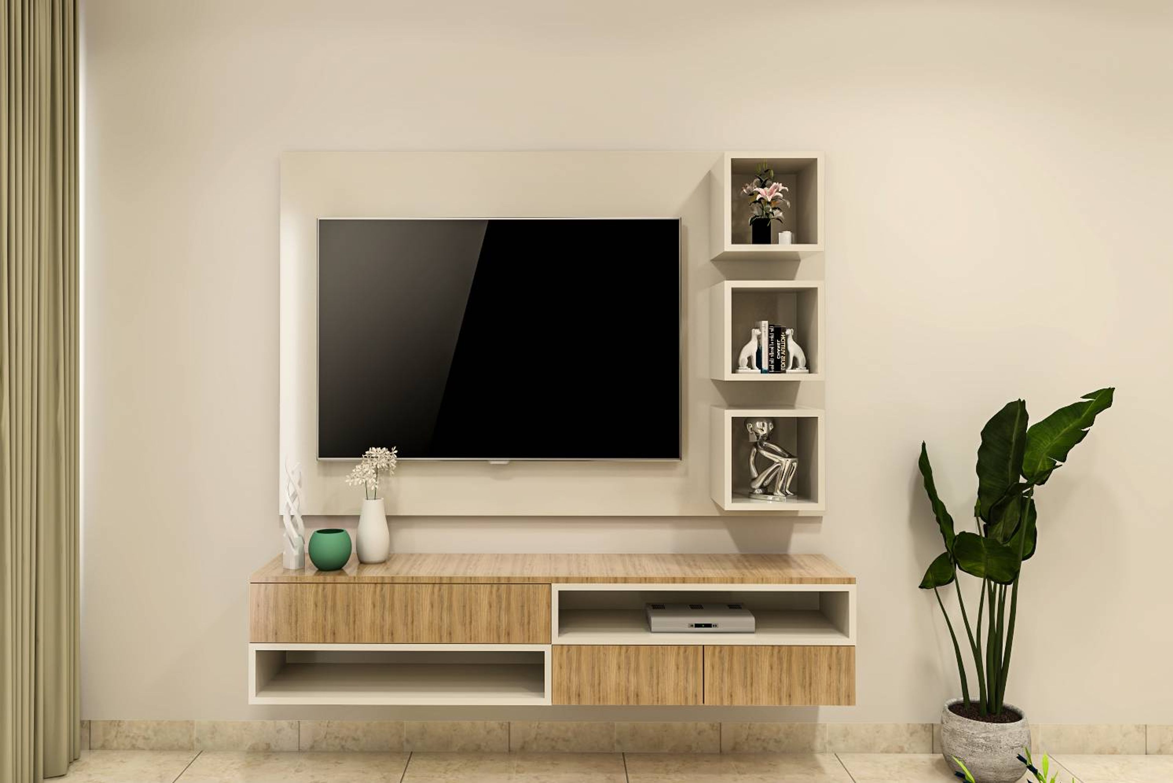 Simple TV Unit Design - Livspace