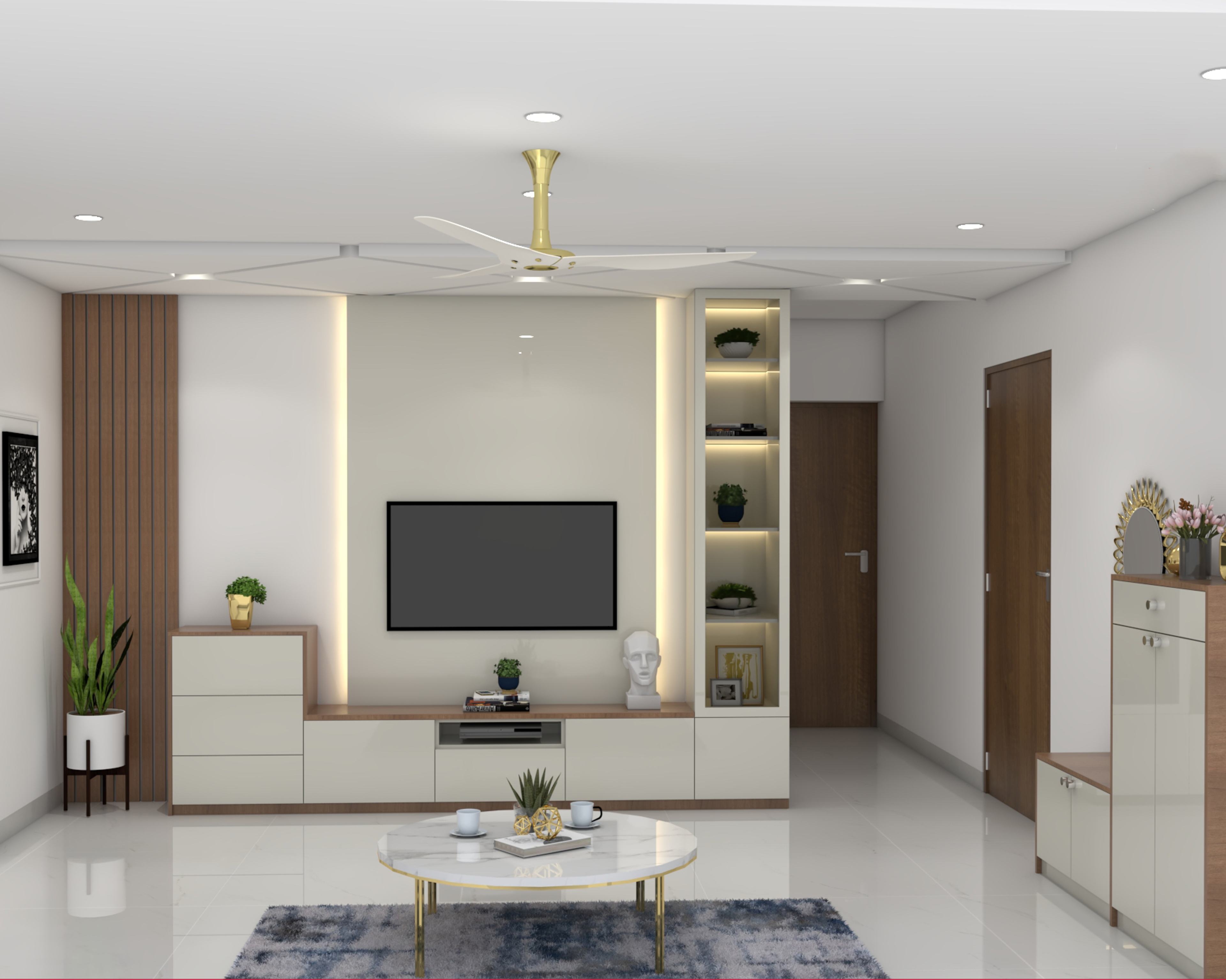 Modern TV Unit Design - Livspace