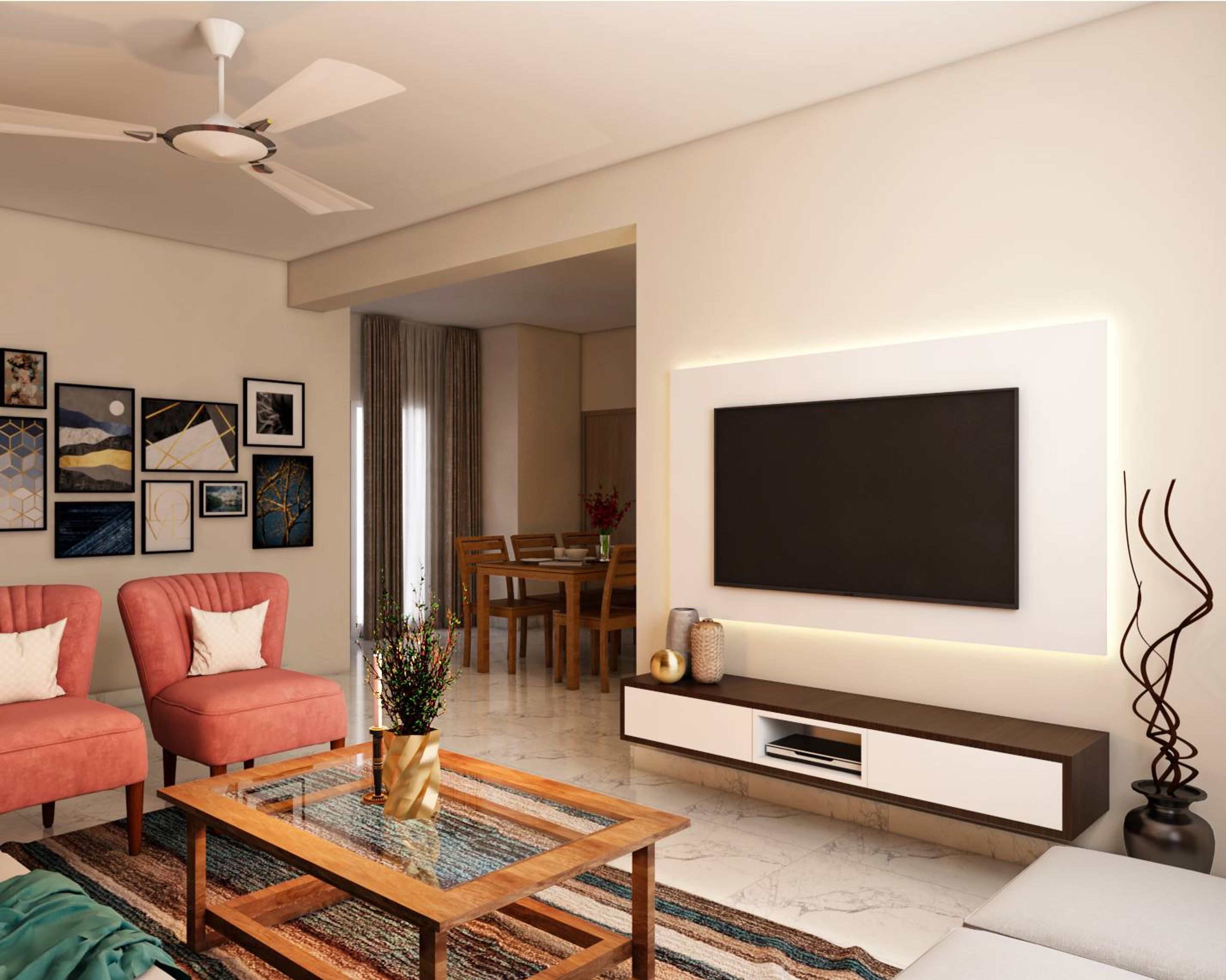 Sleek TV Unit Design - Livspace