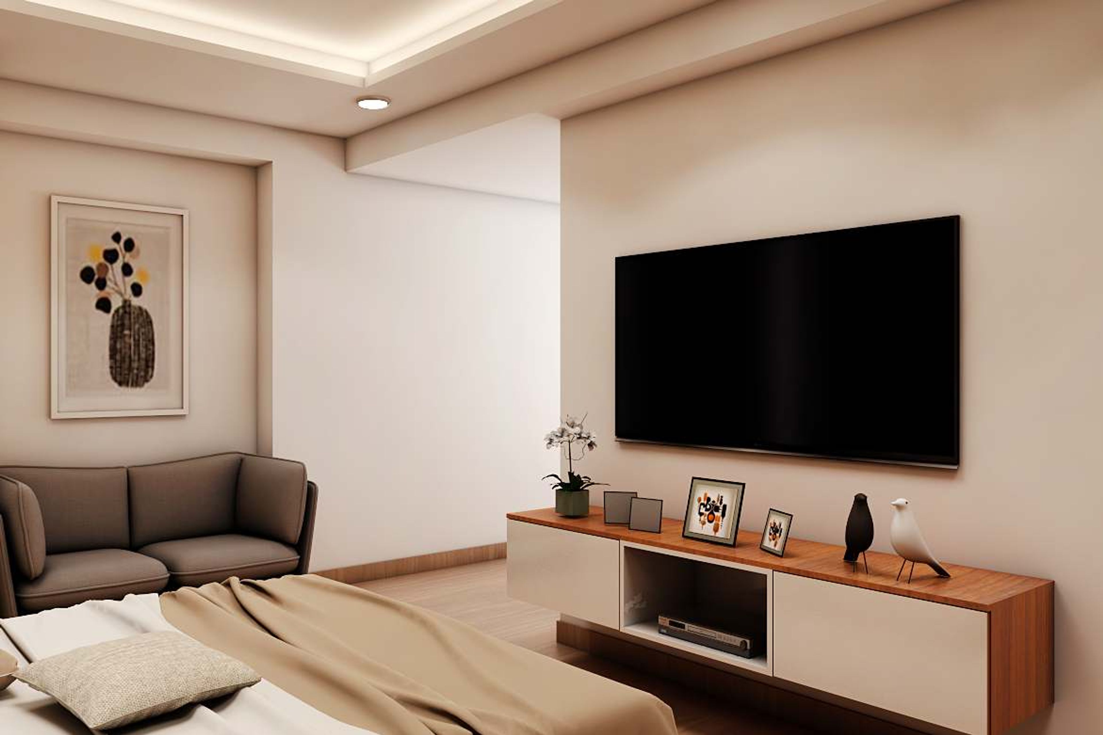 Modern Low-Maintenance TV Unit Design