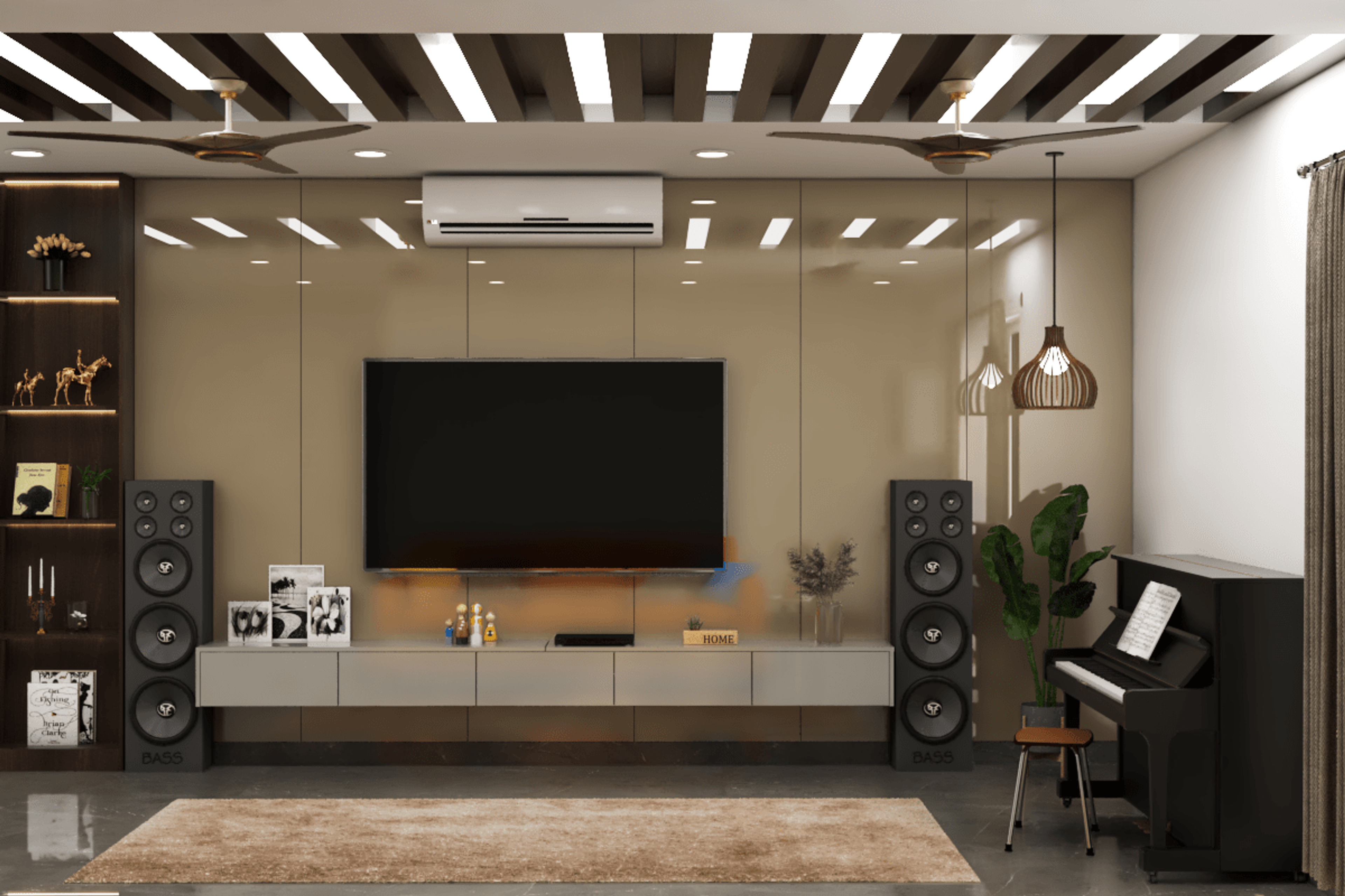 Modern TV Unit Design - Livspace