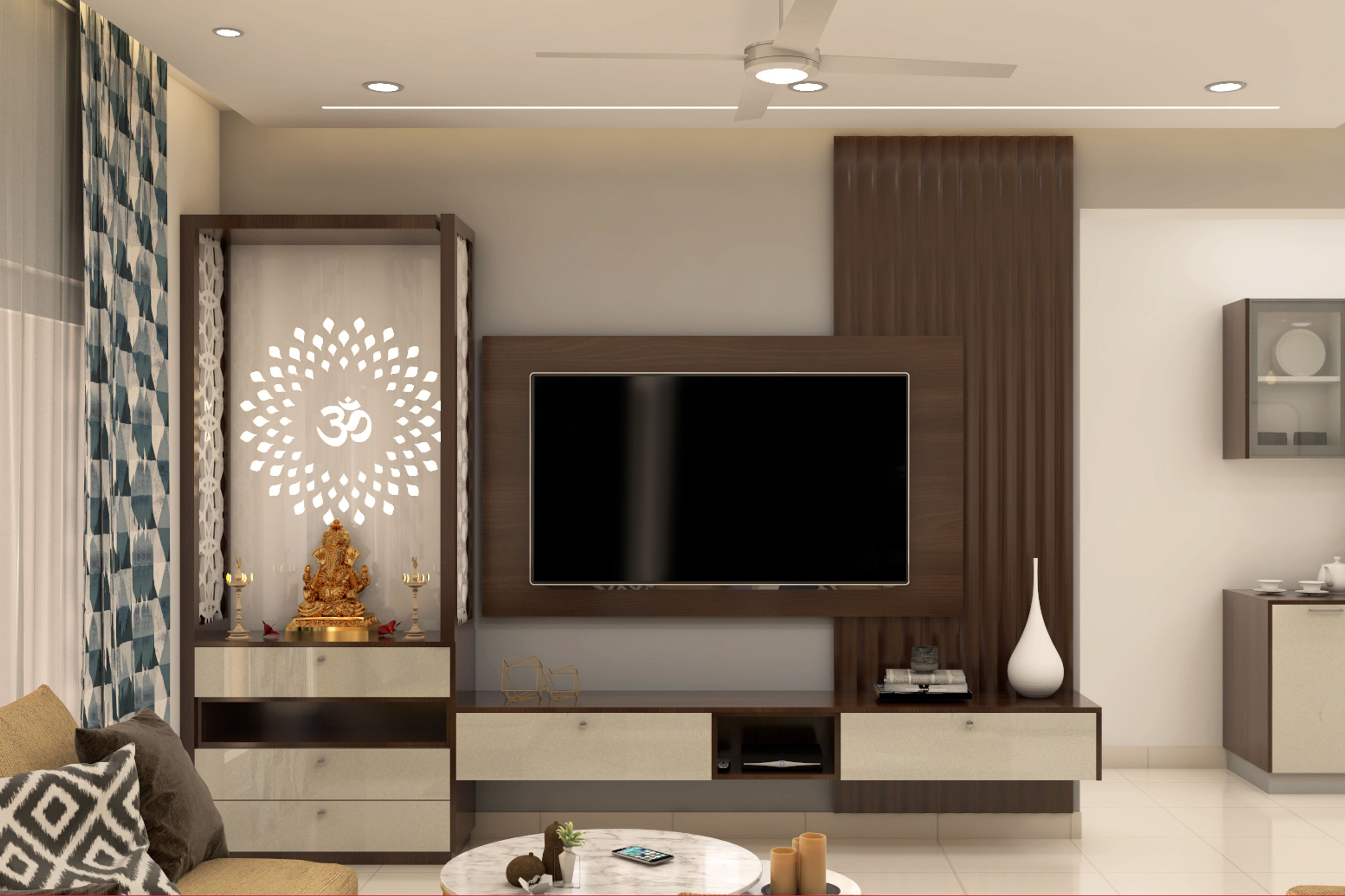 Spacious TV Unit Design - Livspace