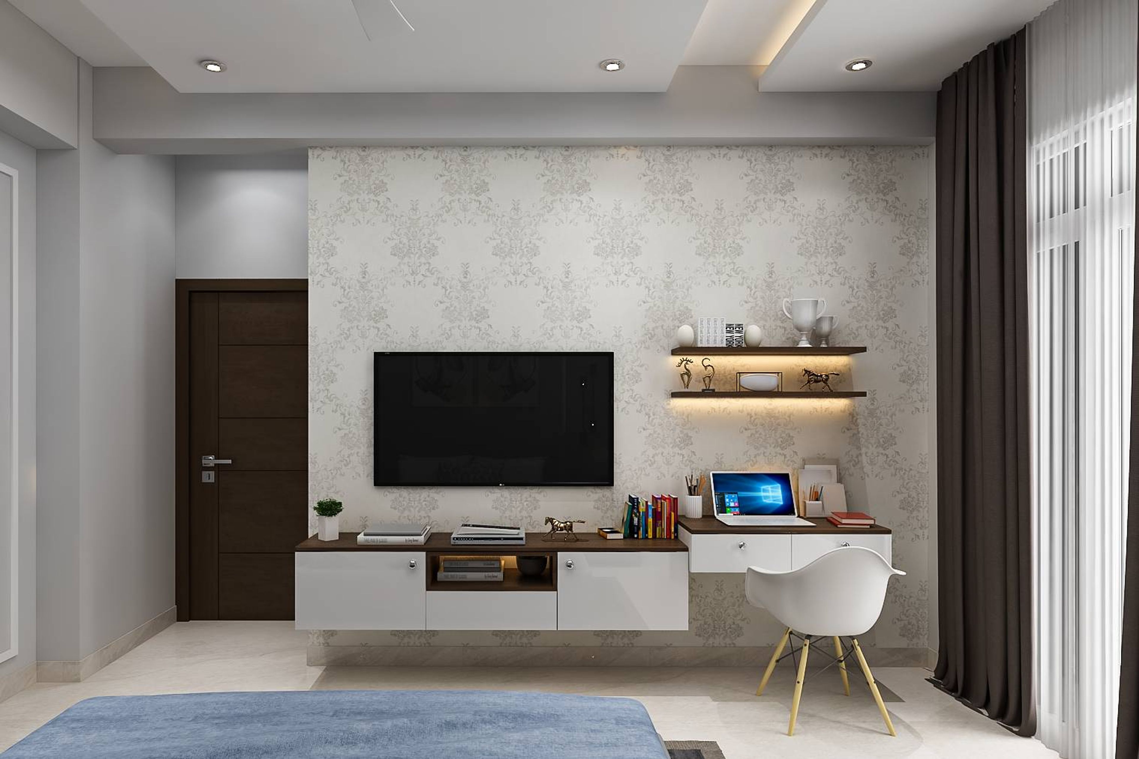 Spacious TV Unit Design - Livspace