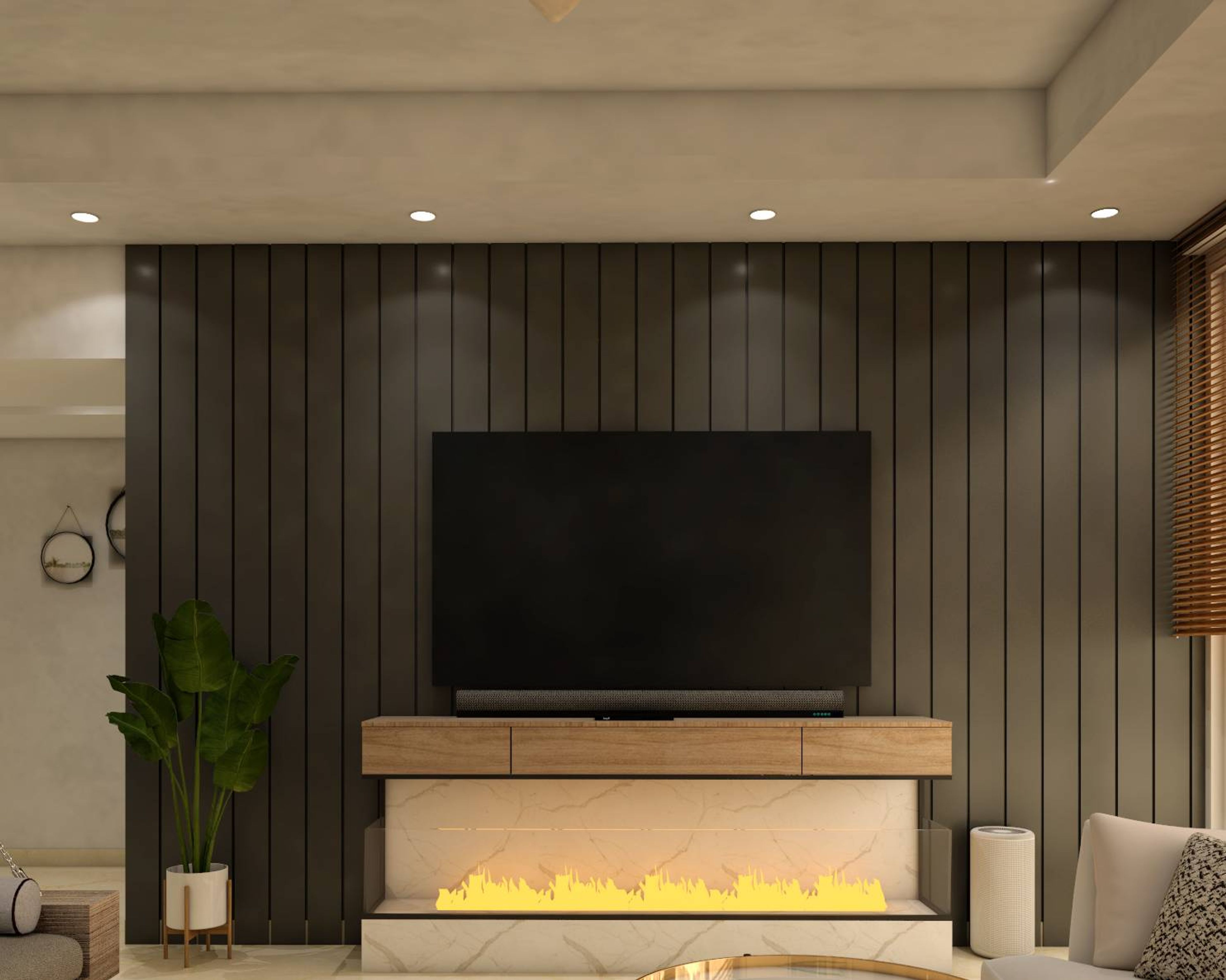Modern TV Unit- Livspace