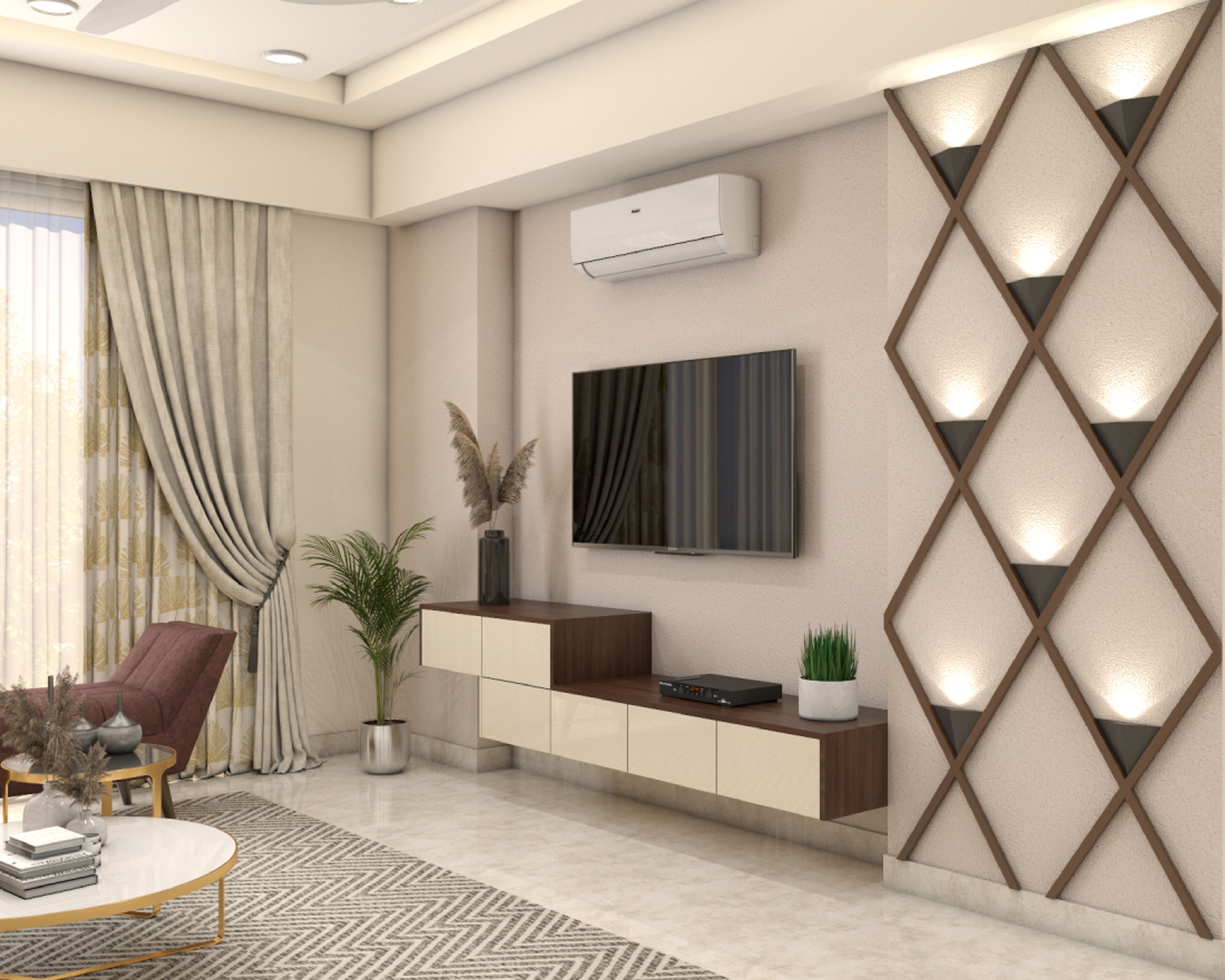 Modern TV Unit Design - Livspace