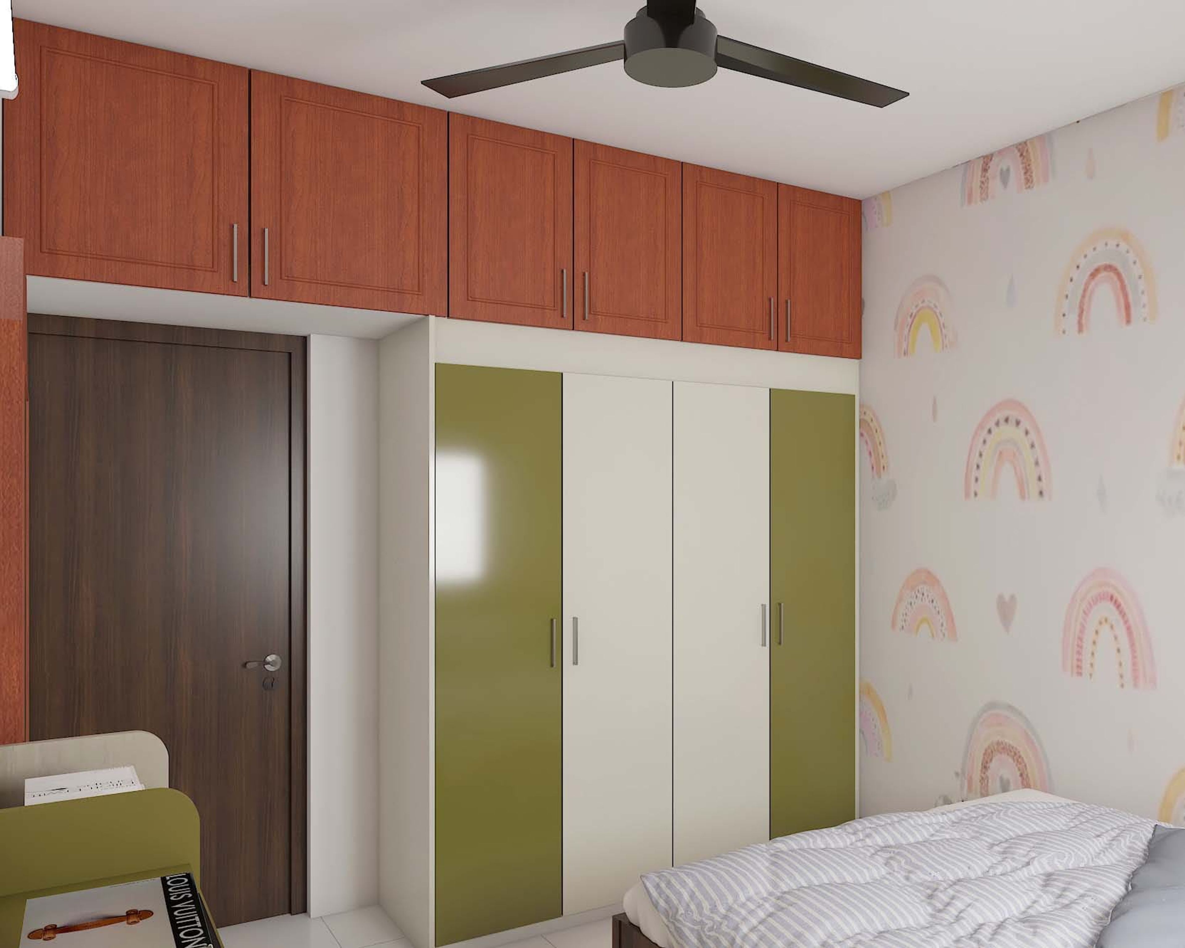 Contemporary Dual-Tone Swing Wardrobe Design