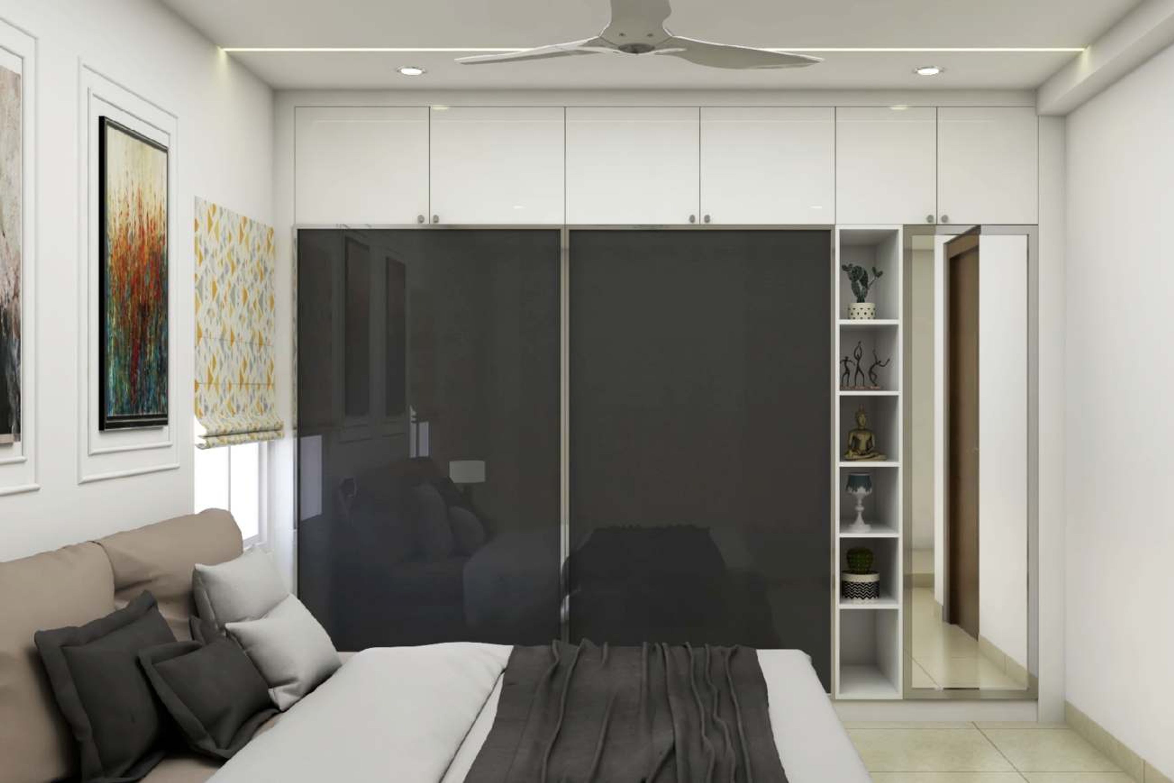 Contemporary Black And White Wardrobe Design