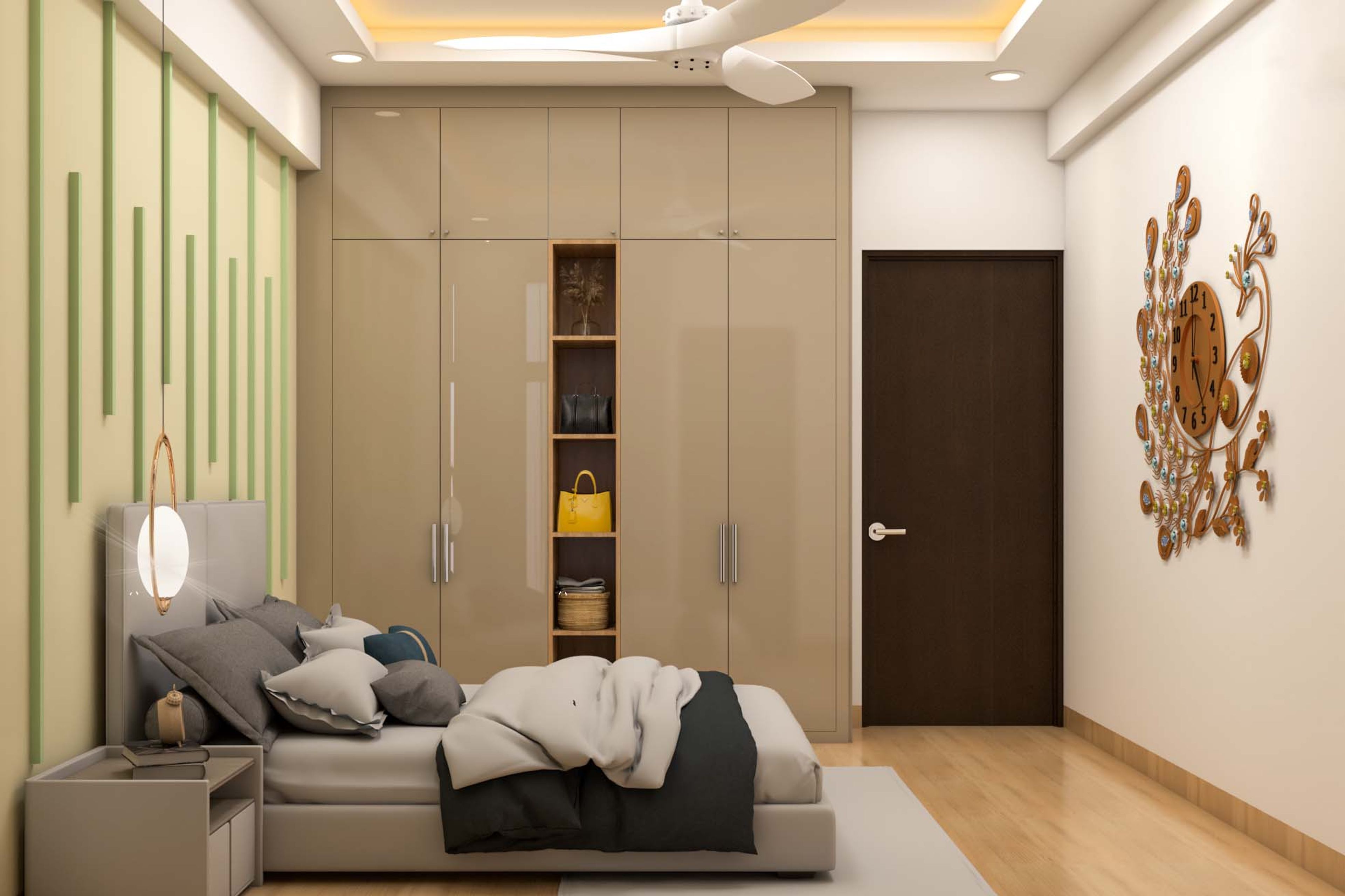 Contemporary Wardrobe Design With Swing Shutter