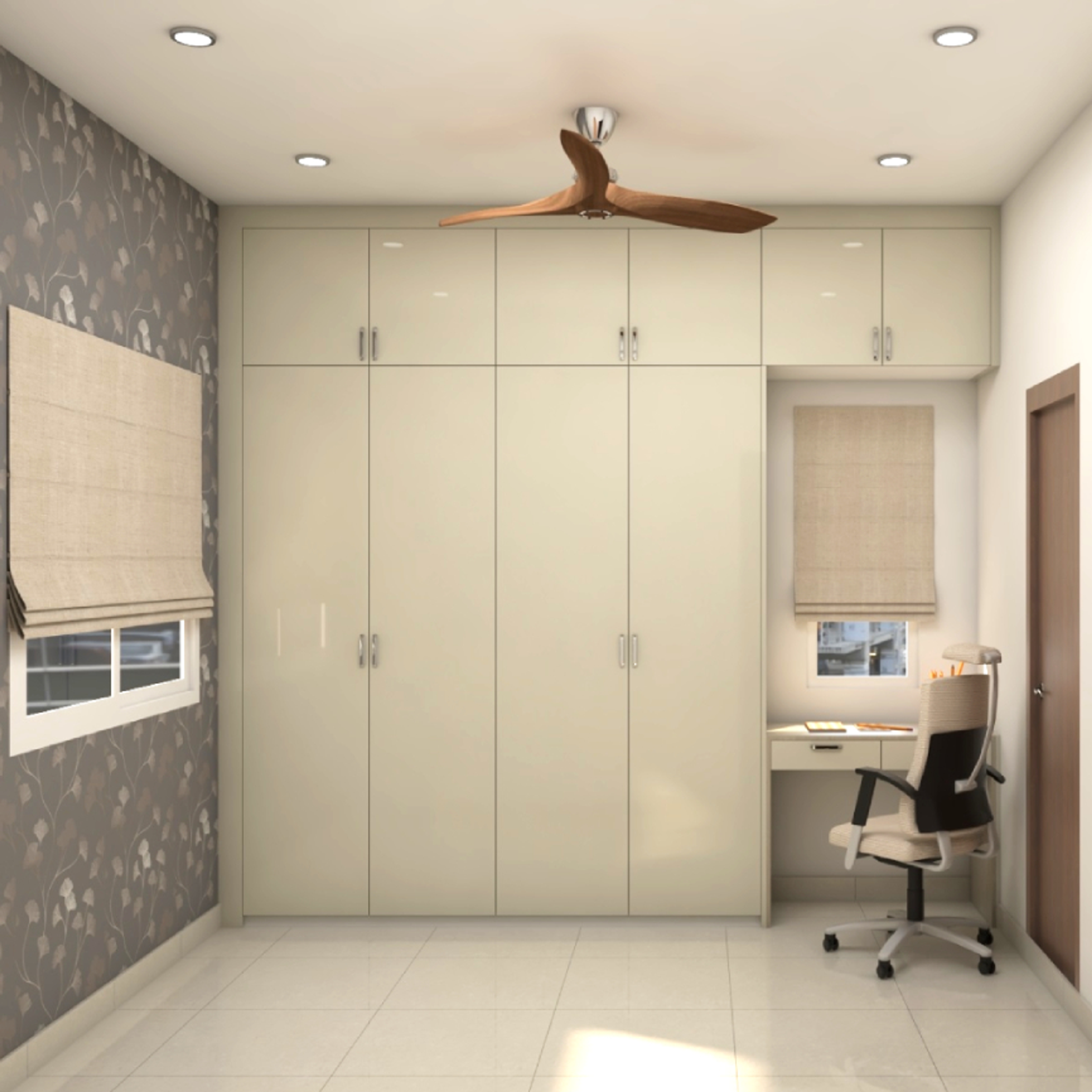 Spacious Modern Themed Wardrobe Design