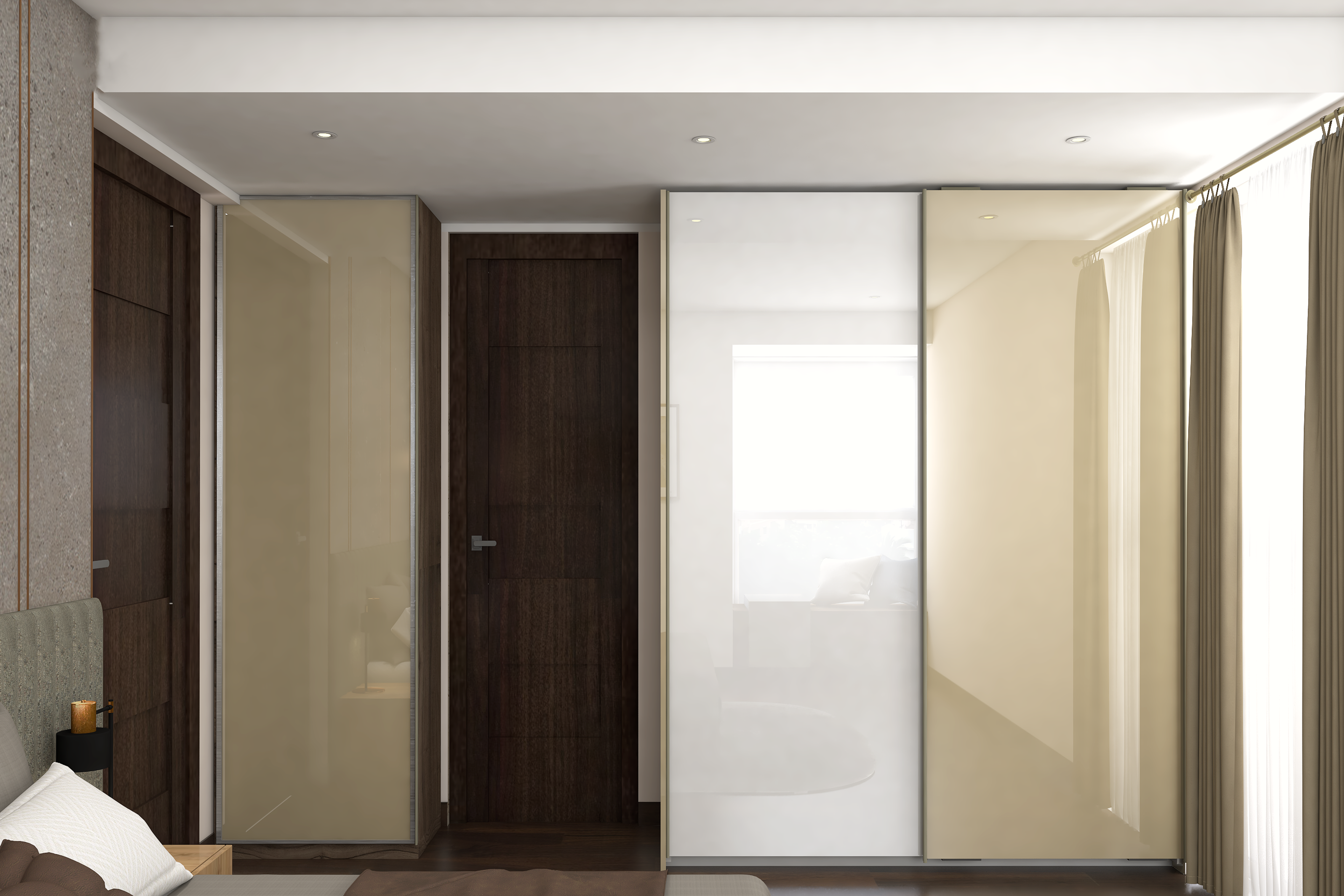 Modern Two-Toned Wardrobe Design