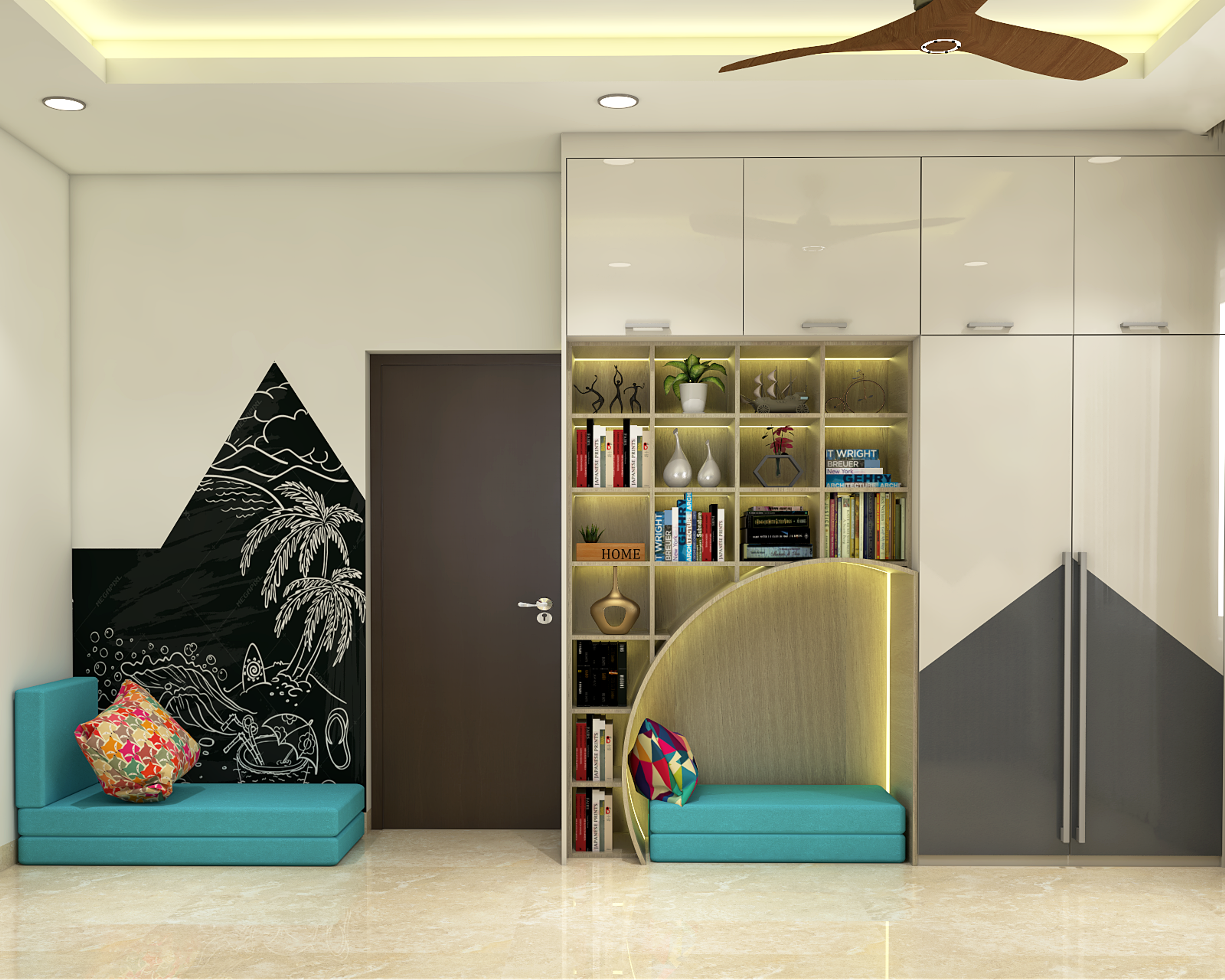 Modern Styled Floor-To-Ceiling Wardrobe Design