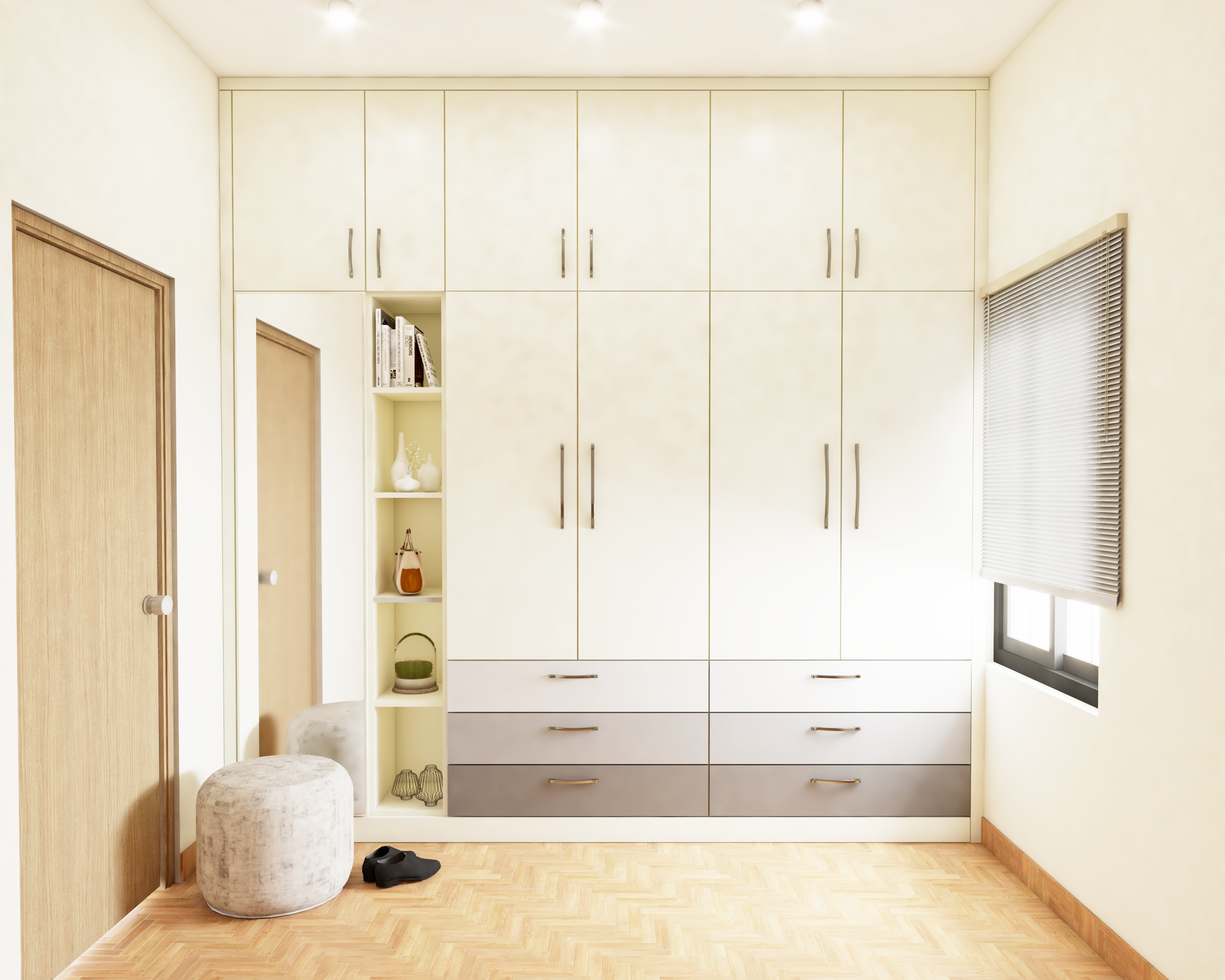 Modern Style White Wardrobe Design