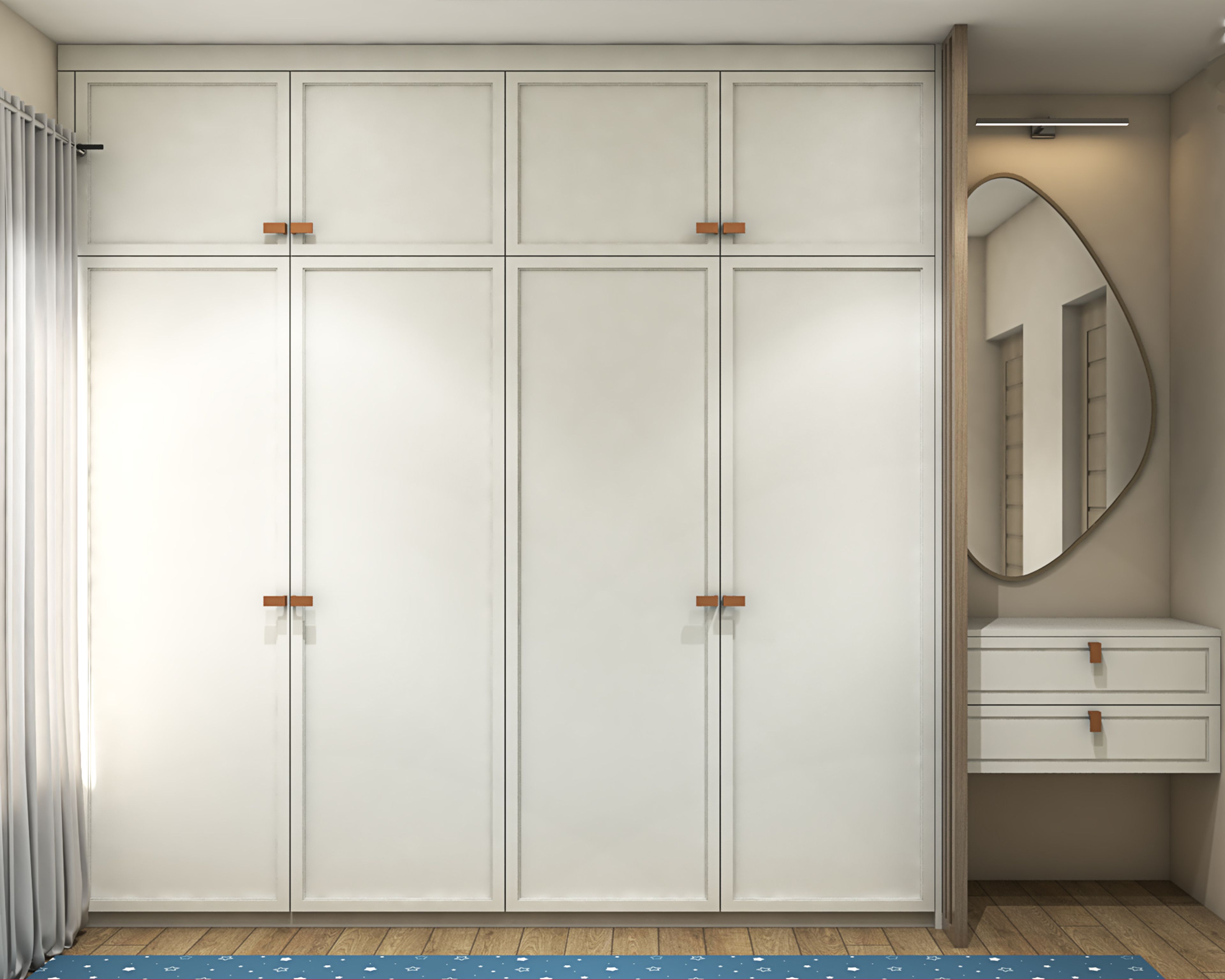 Modern All-White Wardrobe Design