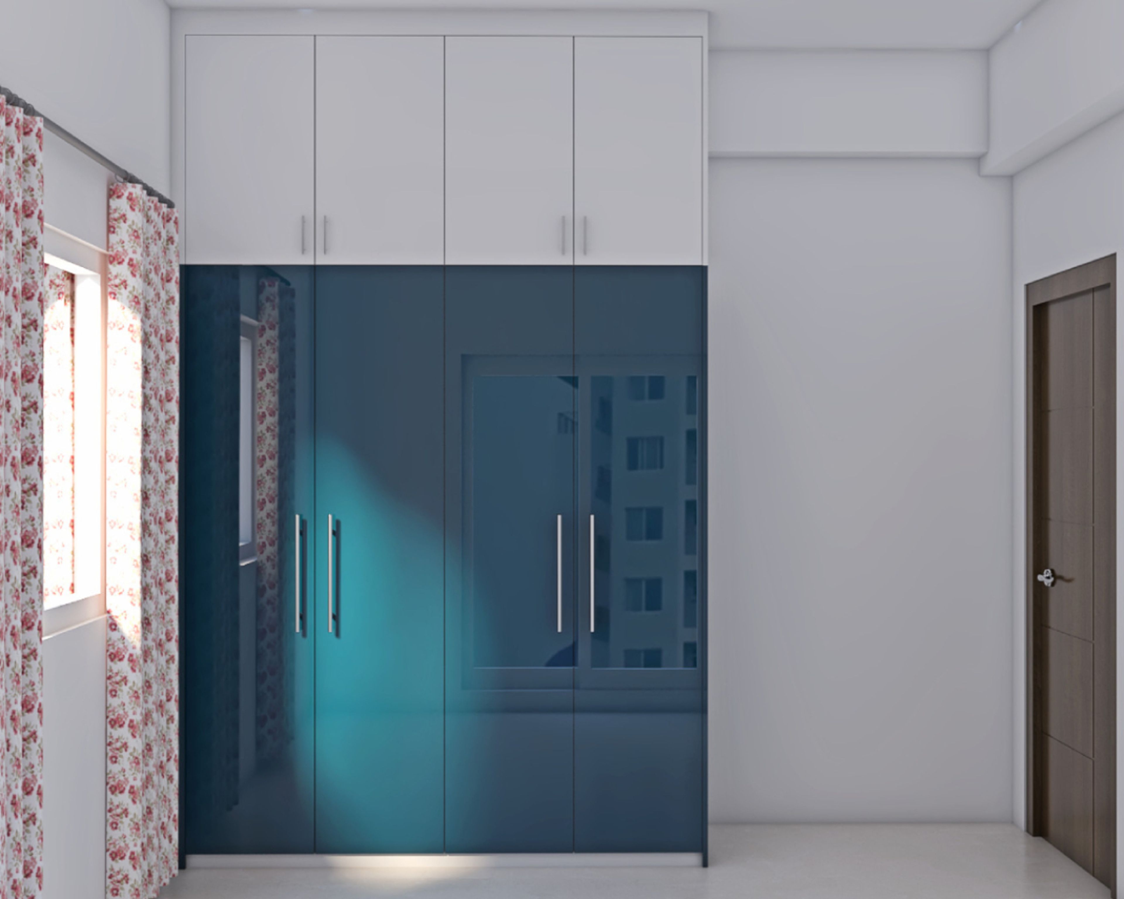 Modern Blue And White Cupboard Design