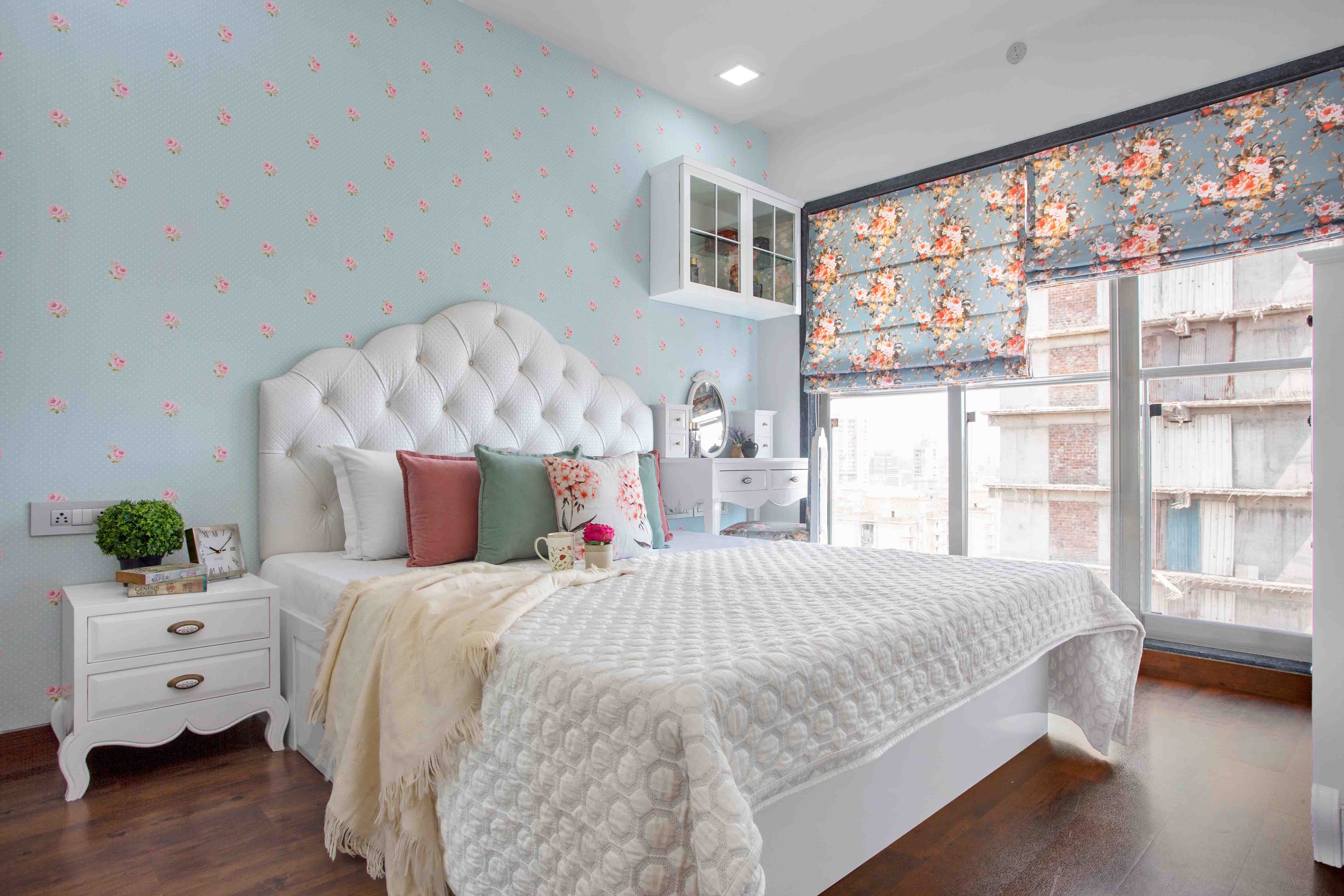 Contemporary 2-BHK Flat In Mumbai With Beige Living Room Design