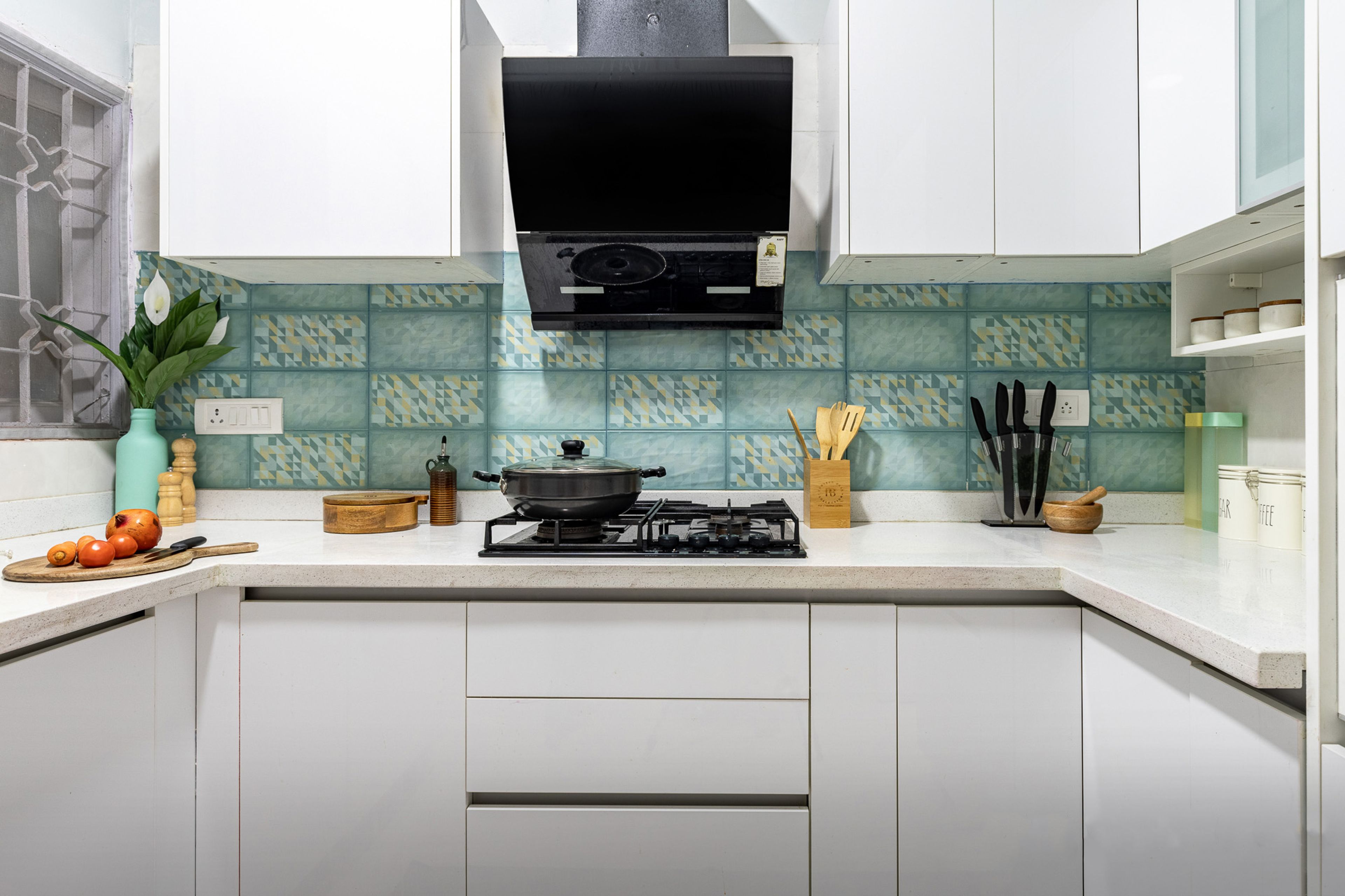 Modern Multicoloured Digital Ceramic Kitchen Tile Design