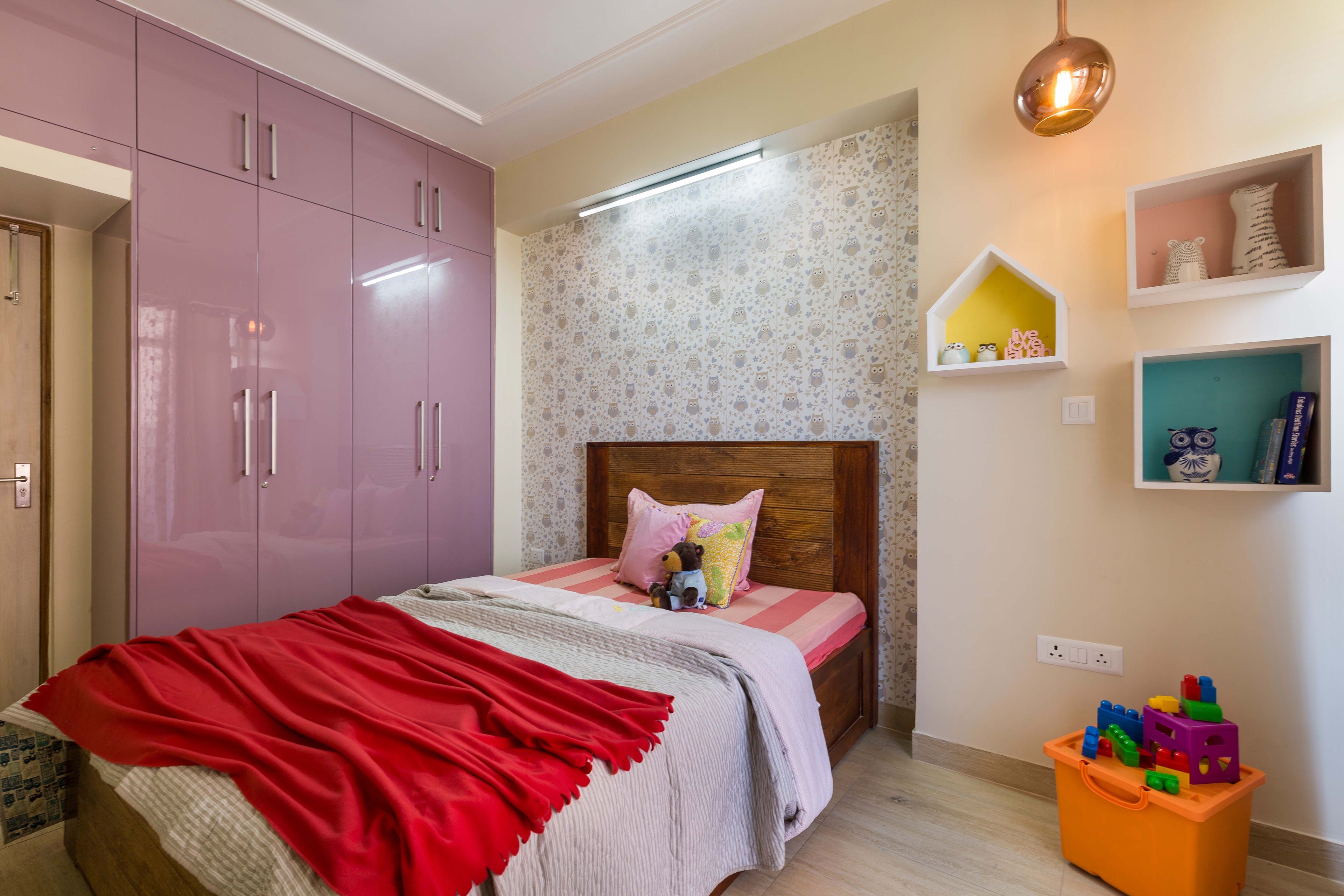 Owl-Inspired Bedroom Wallpaper Design For Kids - Livspace