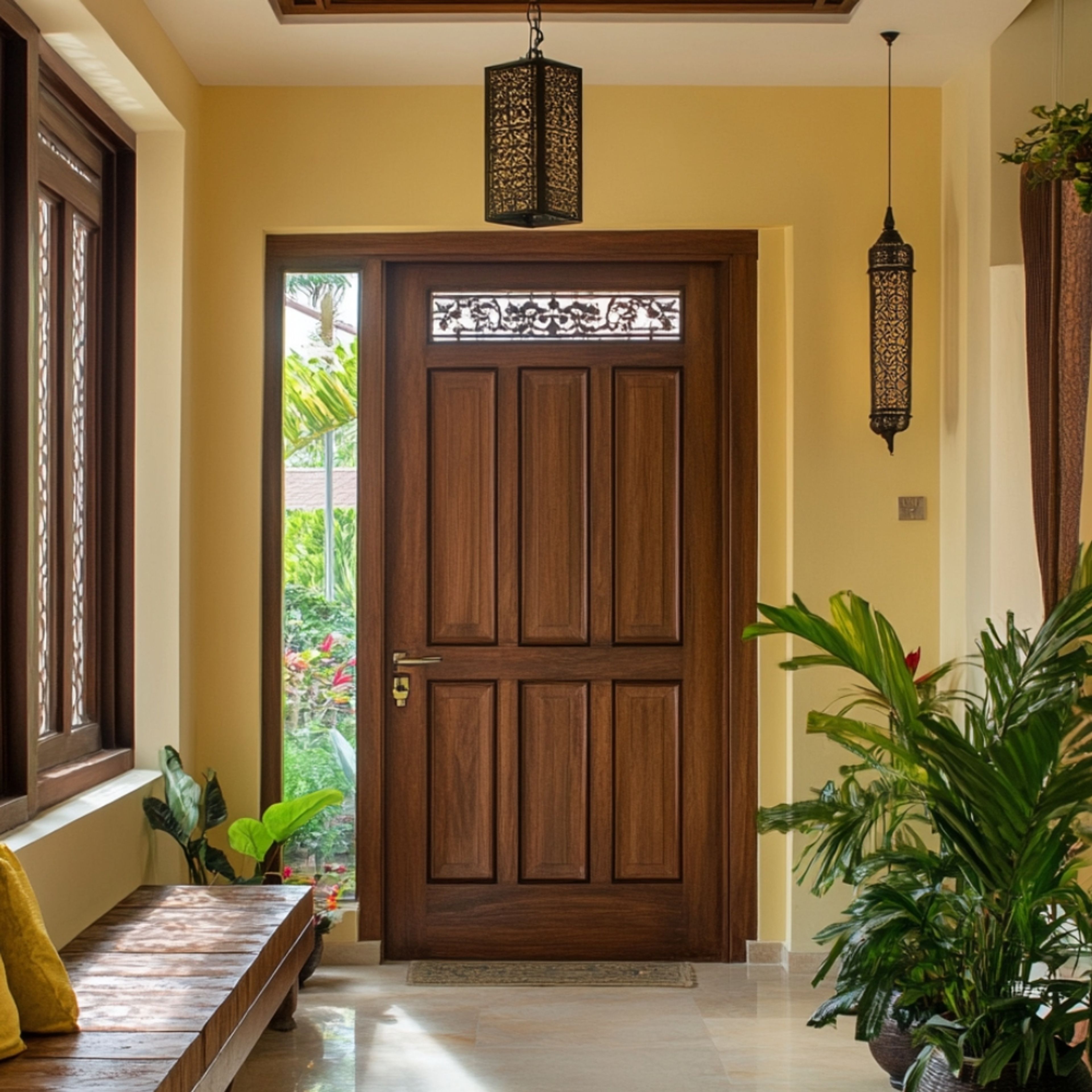 Plywood Single Door Design in Matte Finish