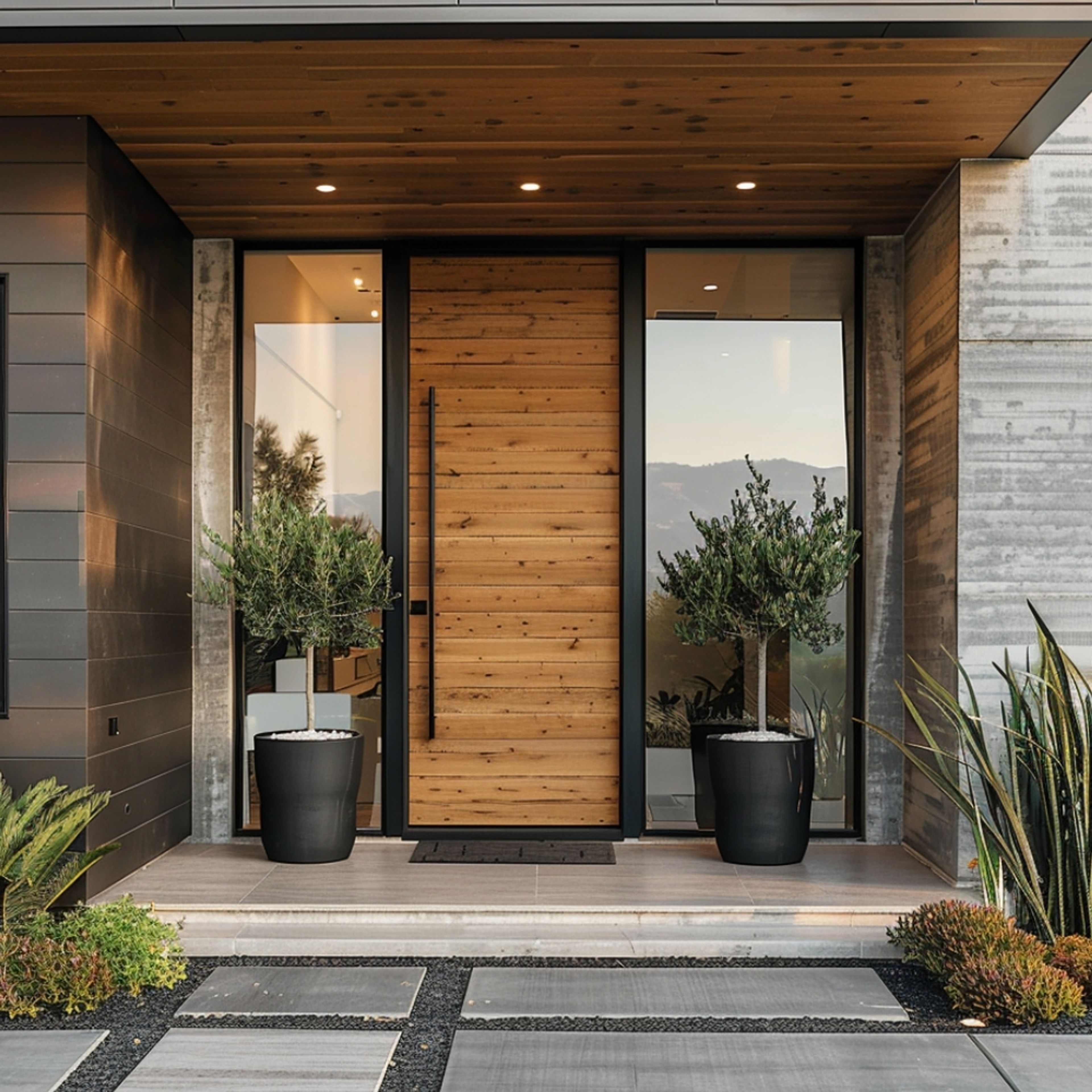 Charming Rustic Single Door Design in Matte Finish for Entryways