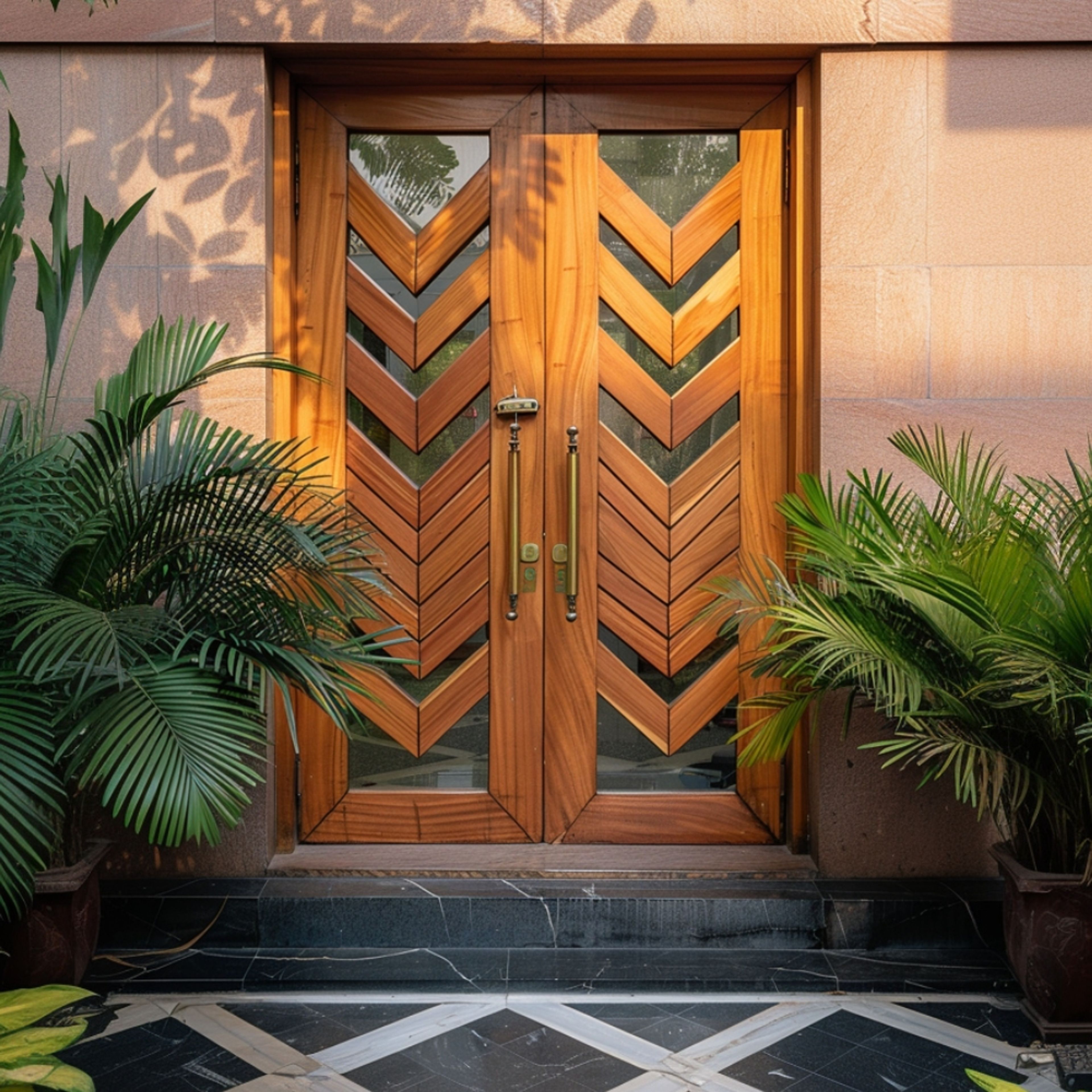 Matte Swing Double Door Design