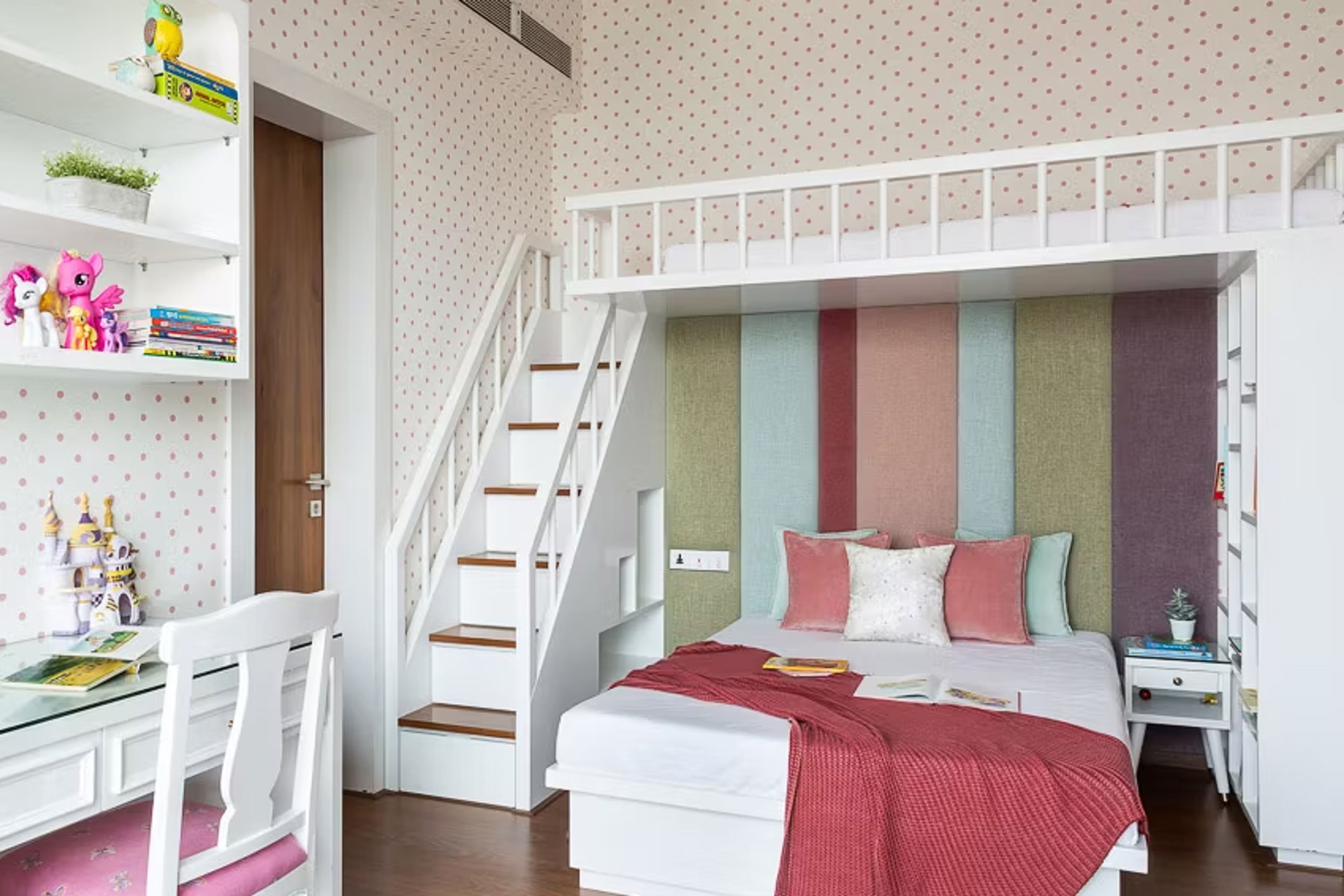 Charming Vintage Plywood Straight Box-Stepped Staircase Design