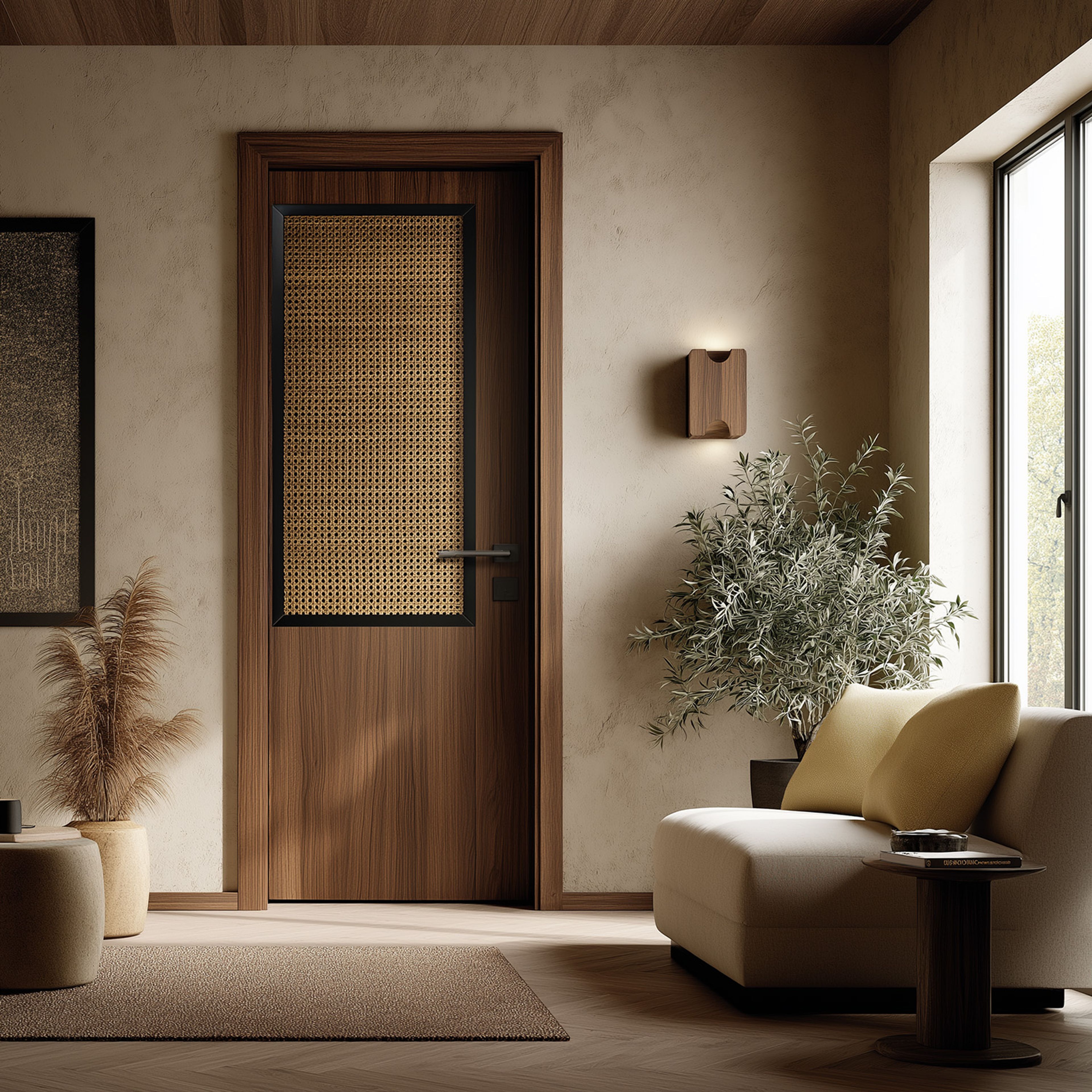 Modern Swing Single Door Design with Matte Finish for Entrances