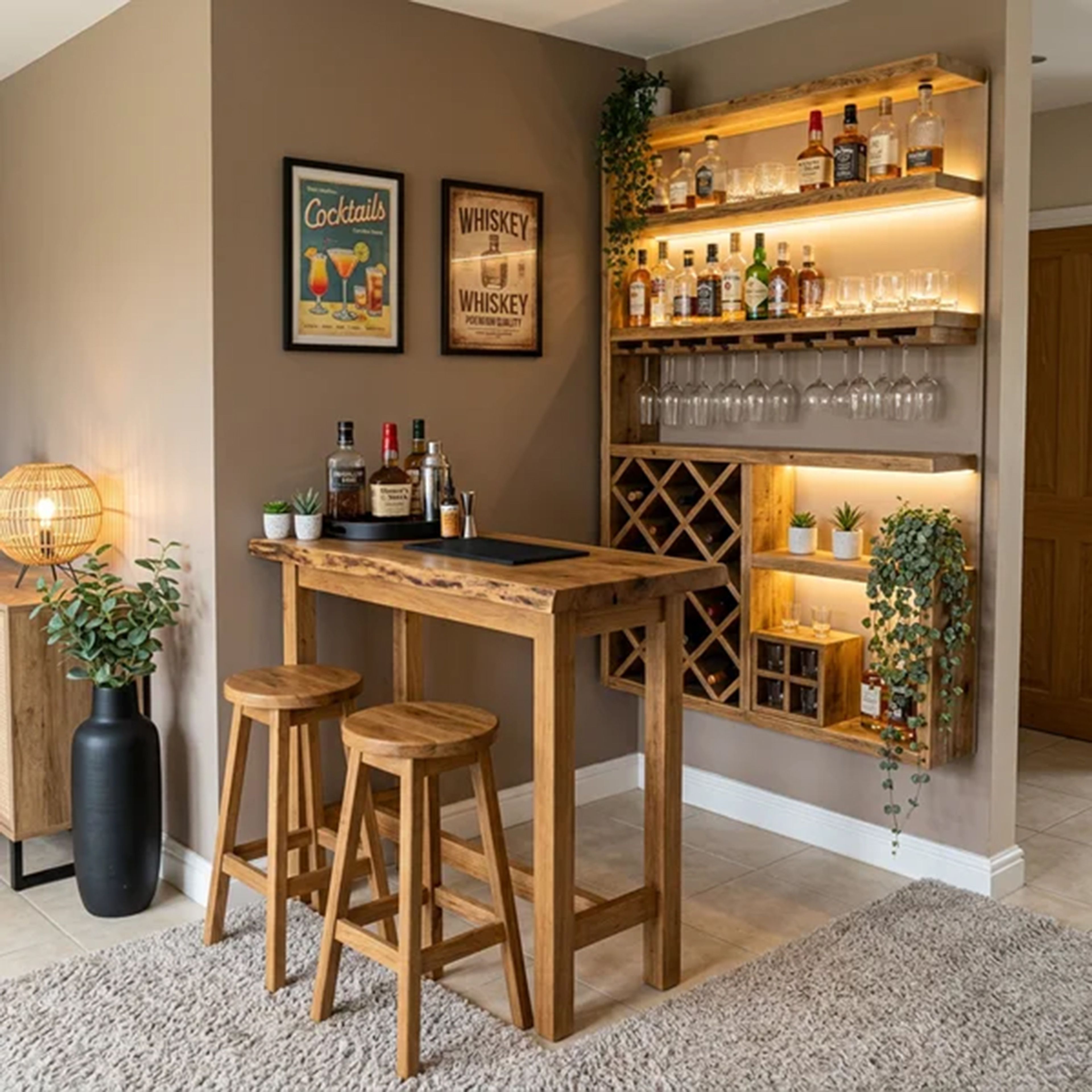 Contemporary Taupe Wall Paint Design and Earthy Neutral Backdrop