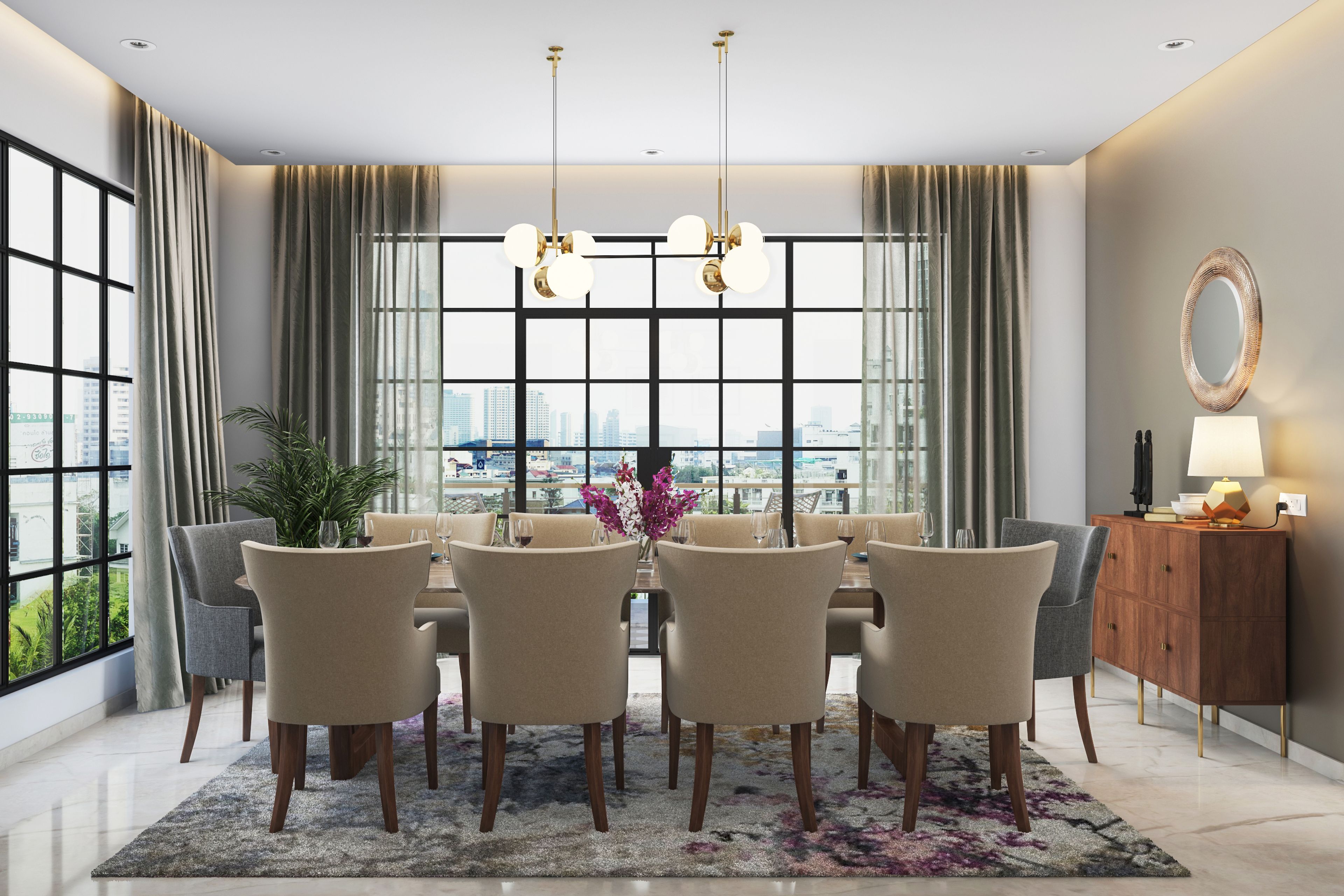 Ten Seater Dining Room Design - Livspace