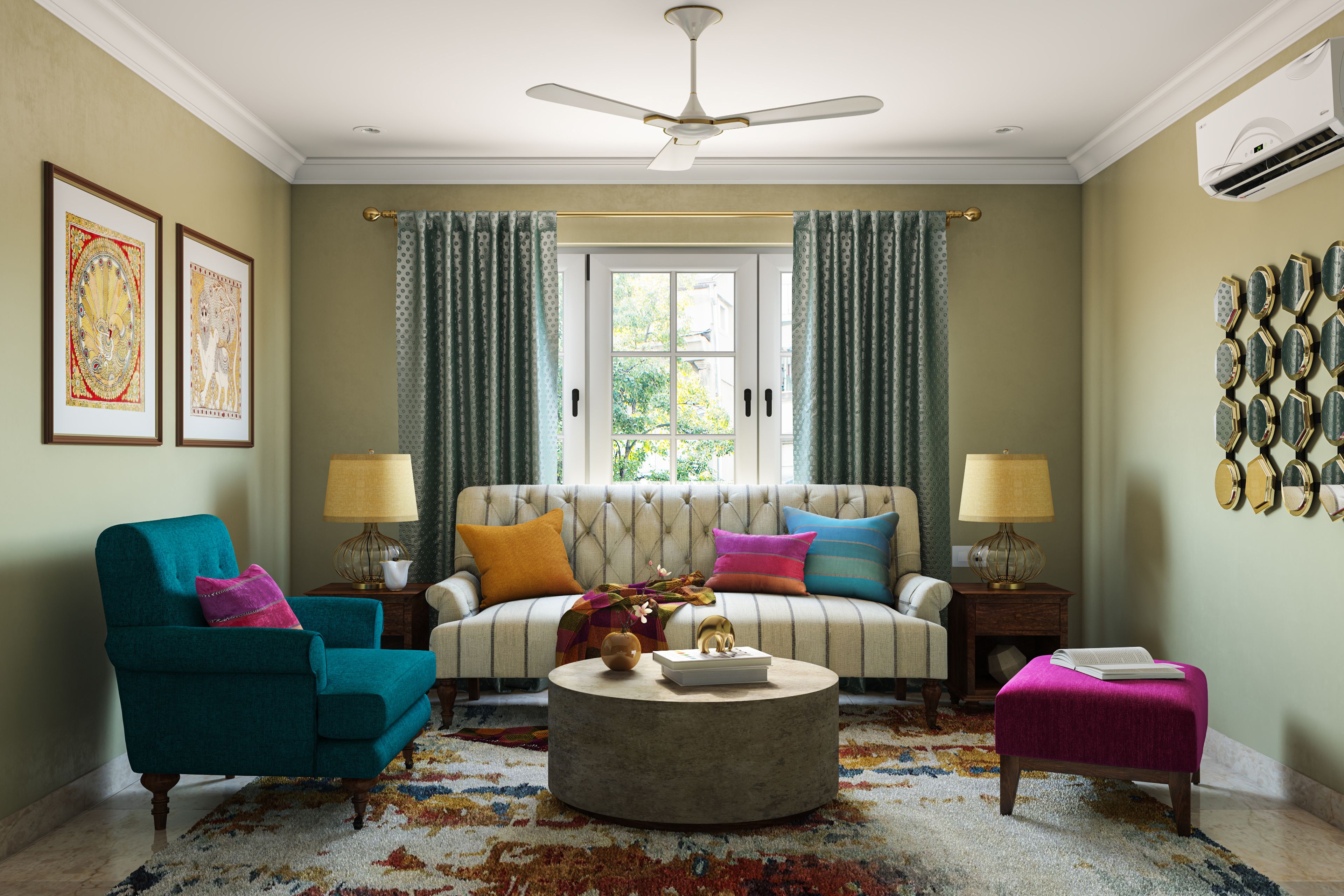 Modern Style Compact Low Maintenance Living Room Design