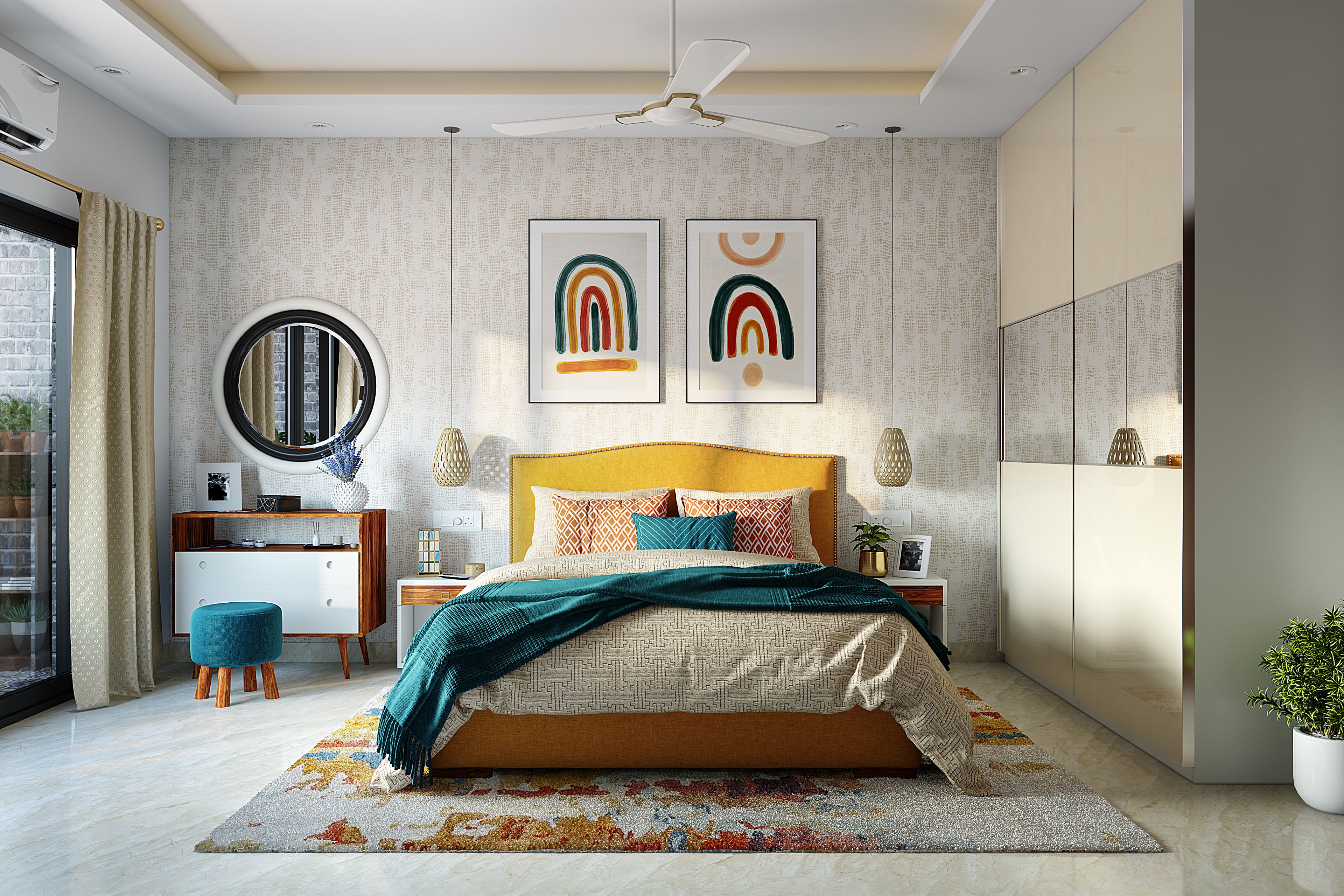 Modern Master Bedroom Design With Spacious Interiors