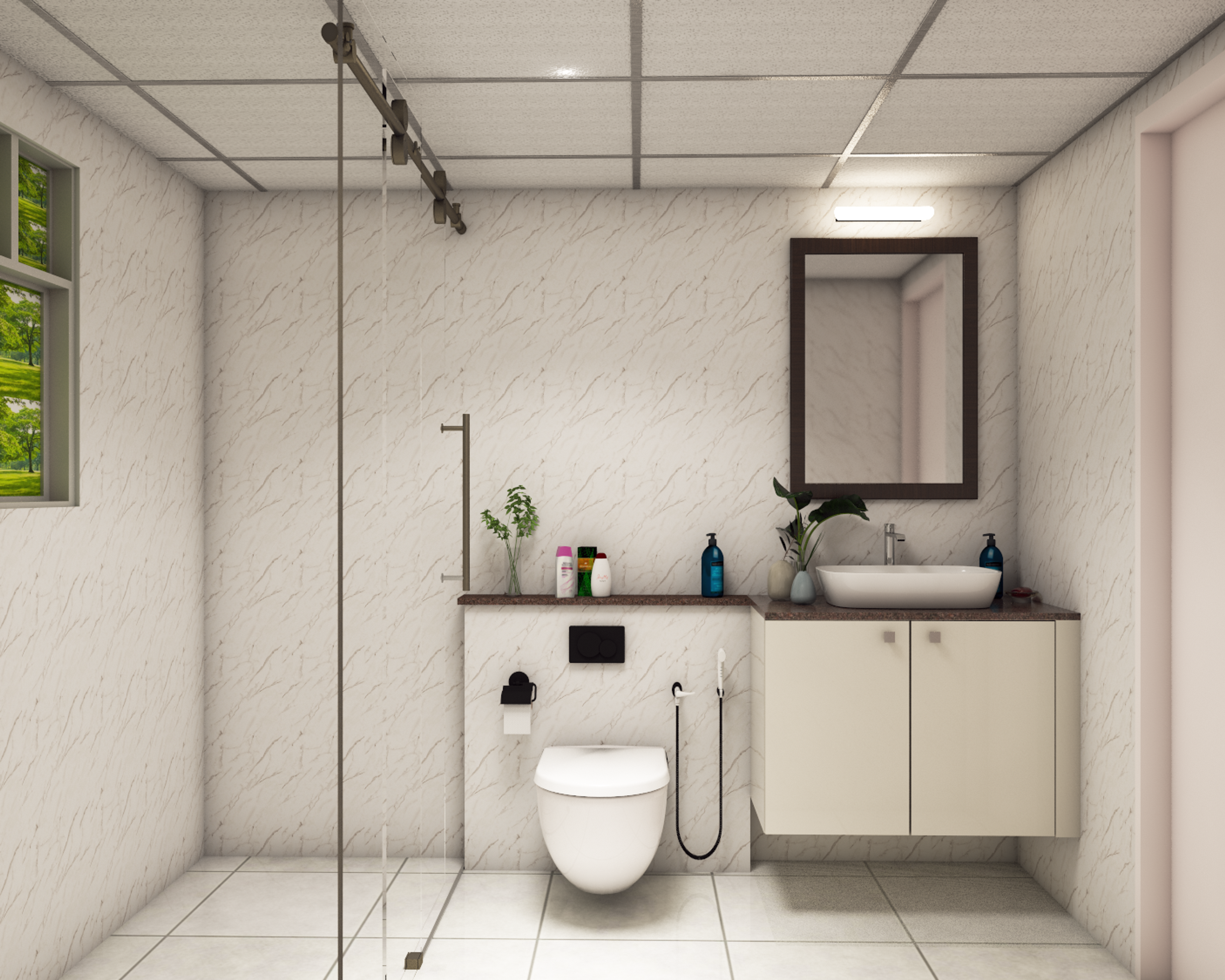 Minimalistic Neutral Toned Bathroom Design Ideas