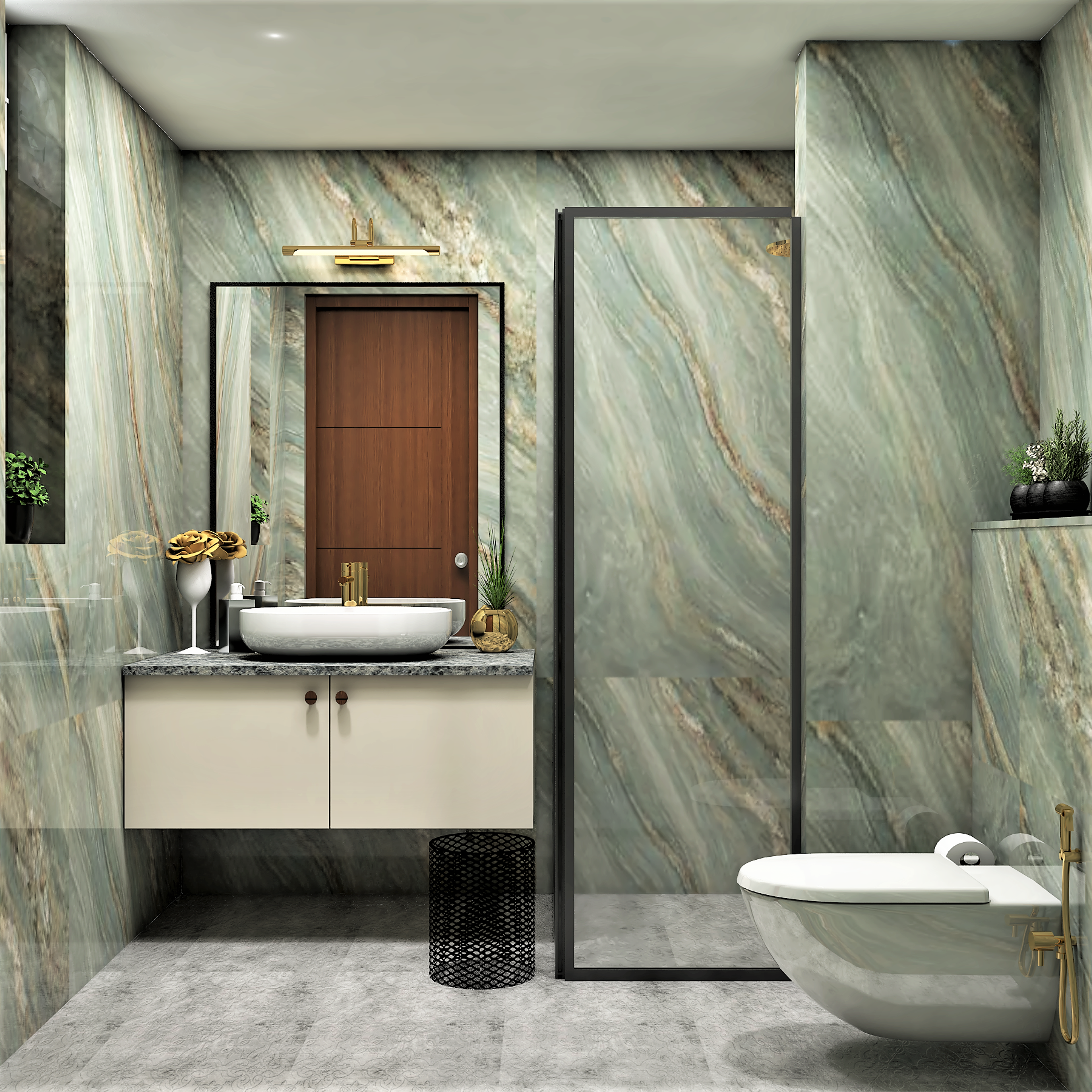 Modern Bathroom with Pastel Shades