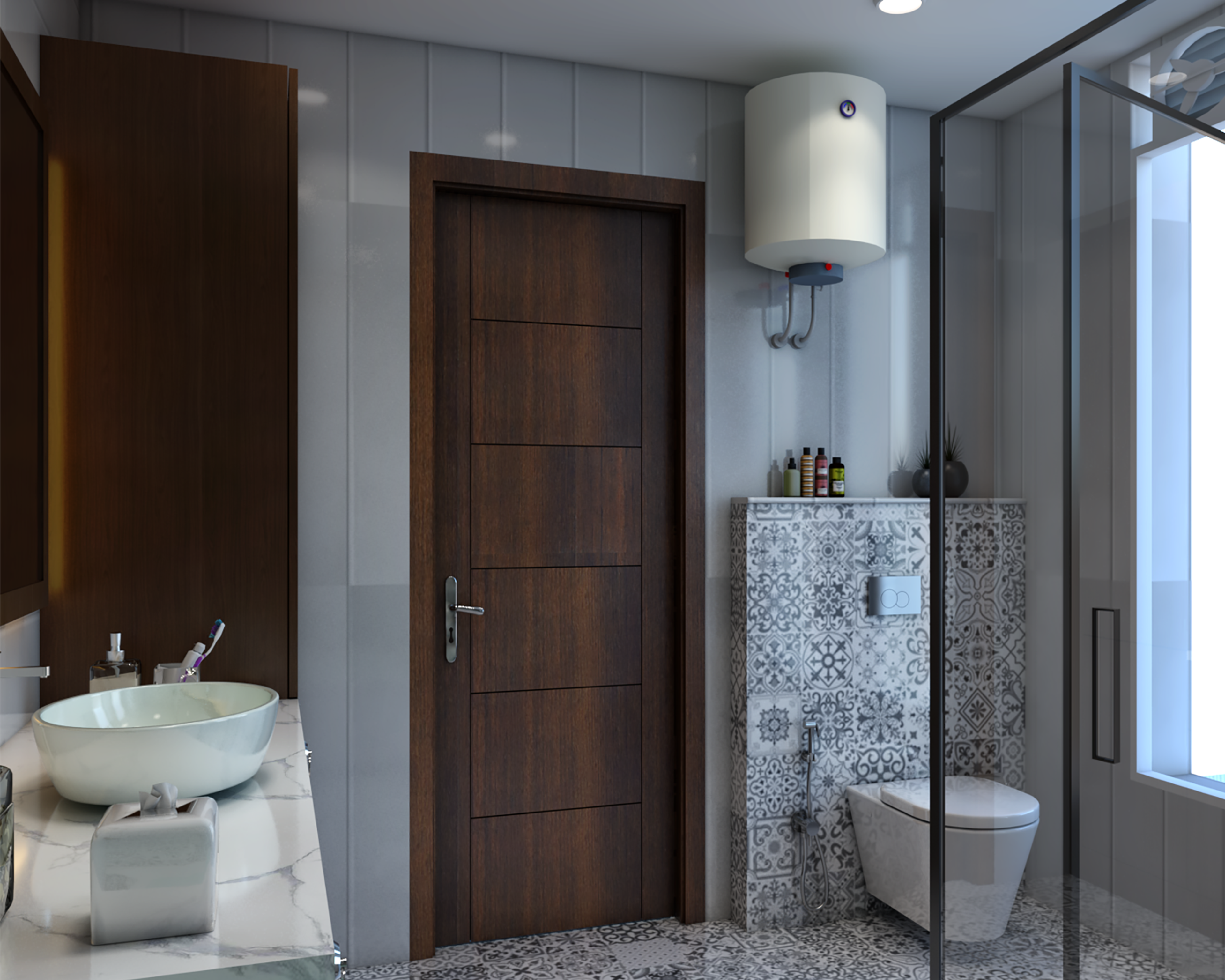 Modern Bathroom with Jacuzzi - Livspace