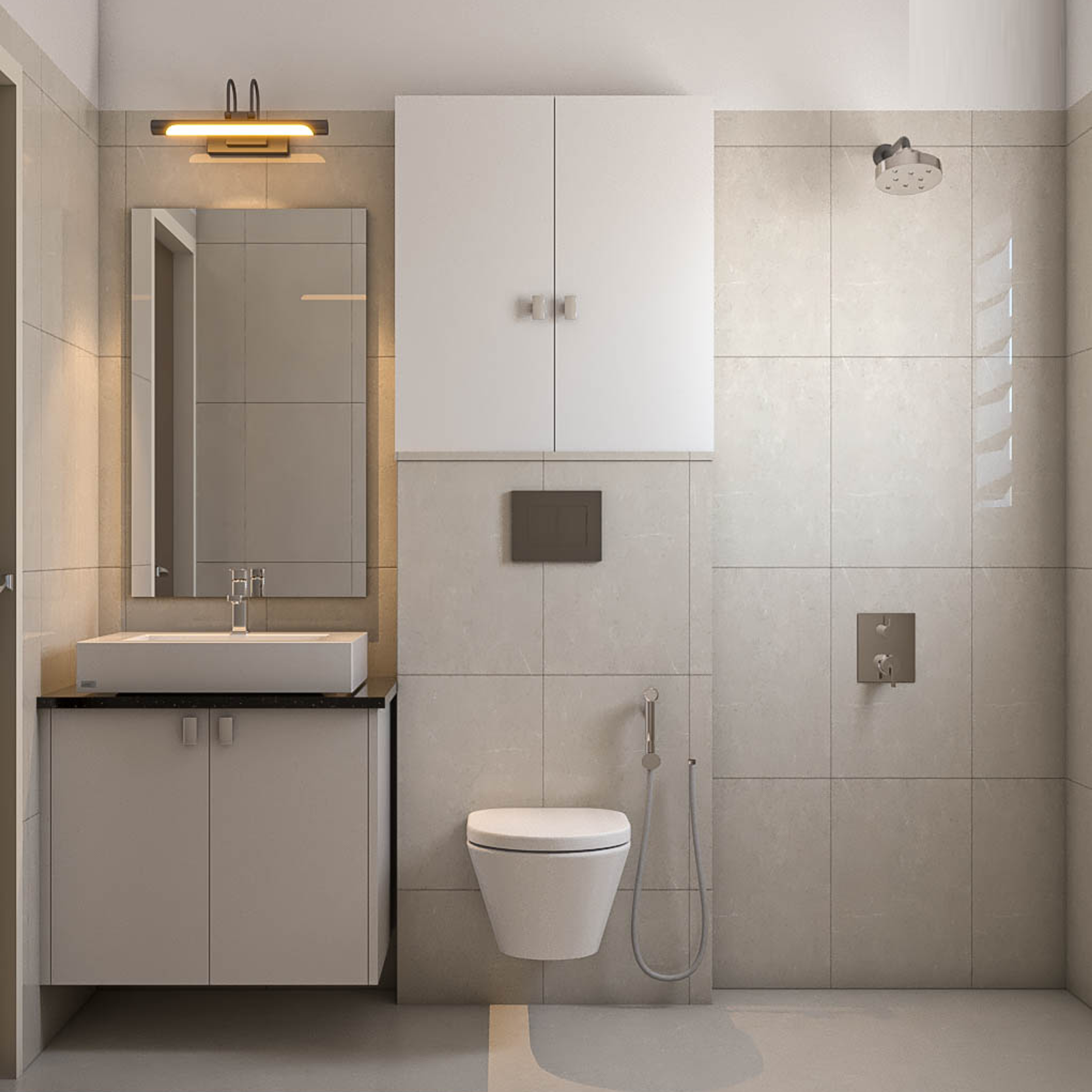 Bathroom with Pastel Shades